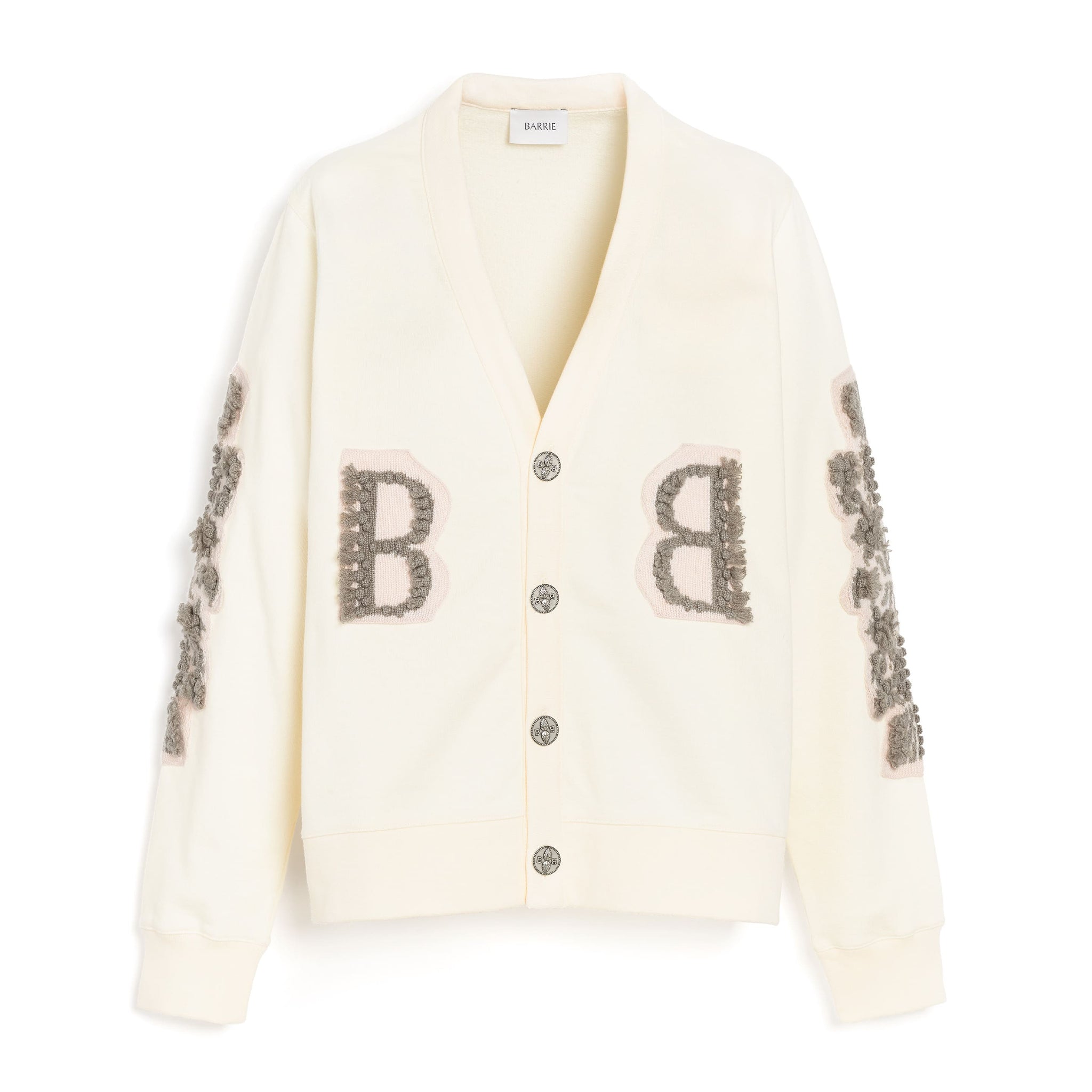 Cardigan in cotton with a cashmere B logo | Barrie - Barrie