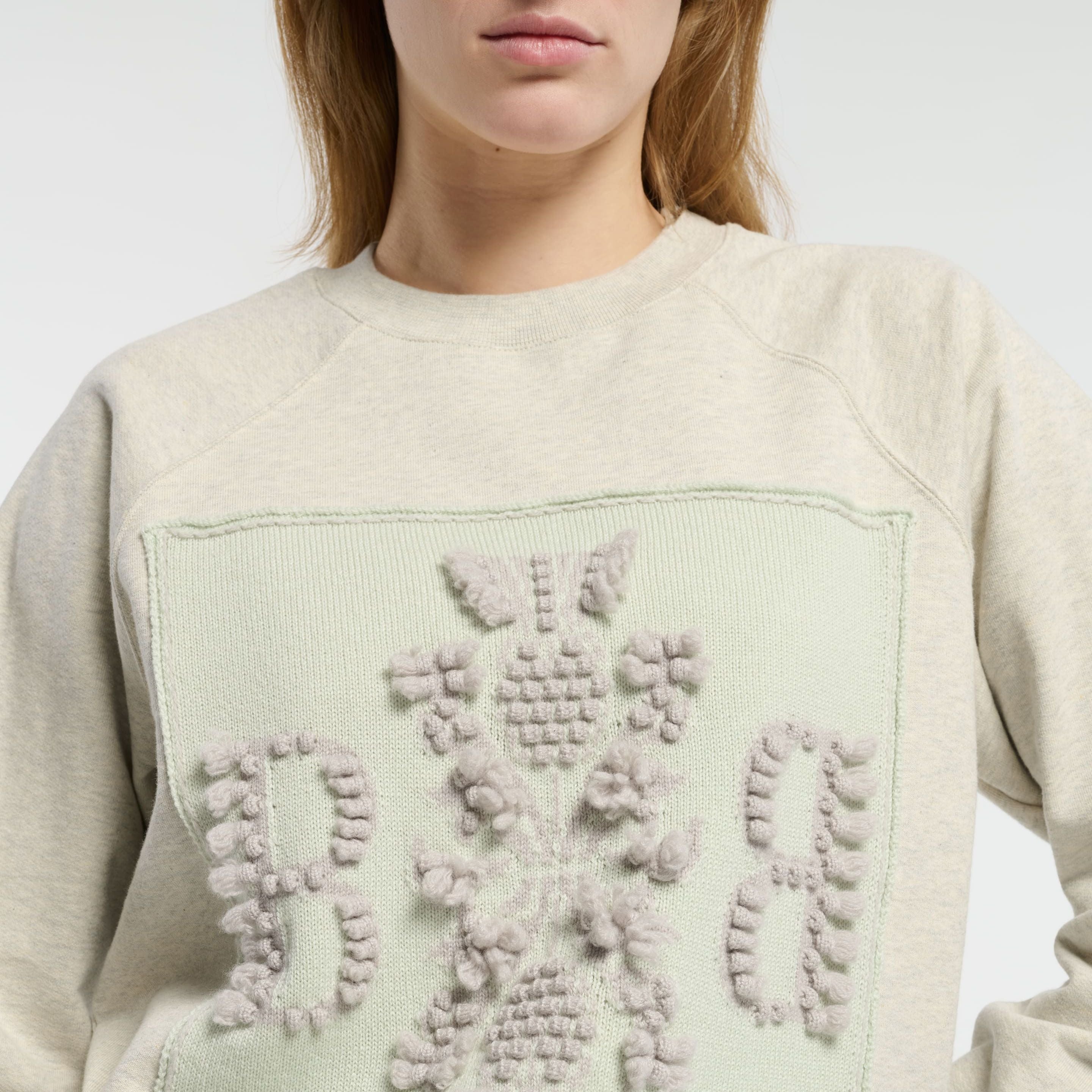 Sweat en coton avec patch logo B en cachemire