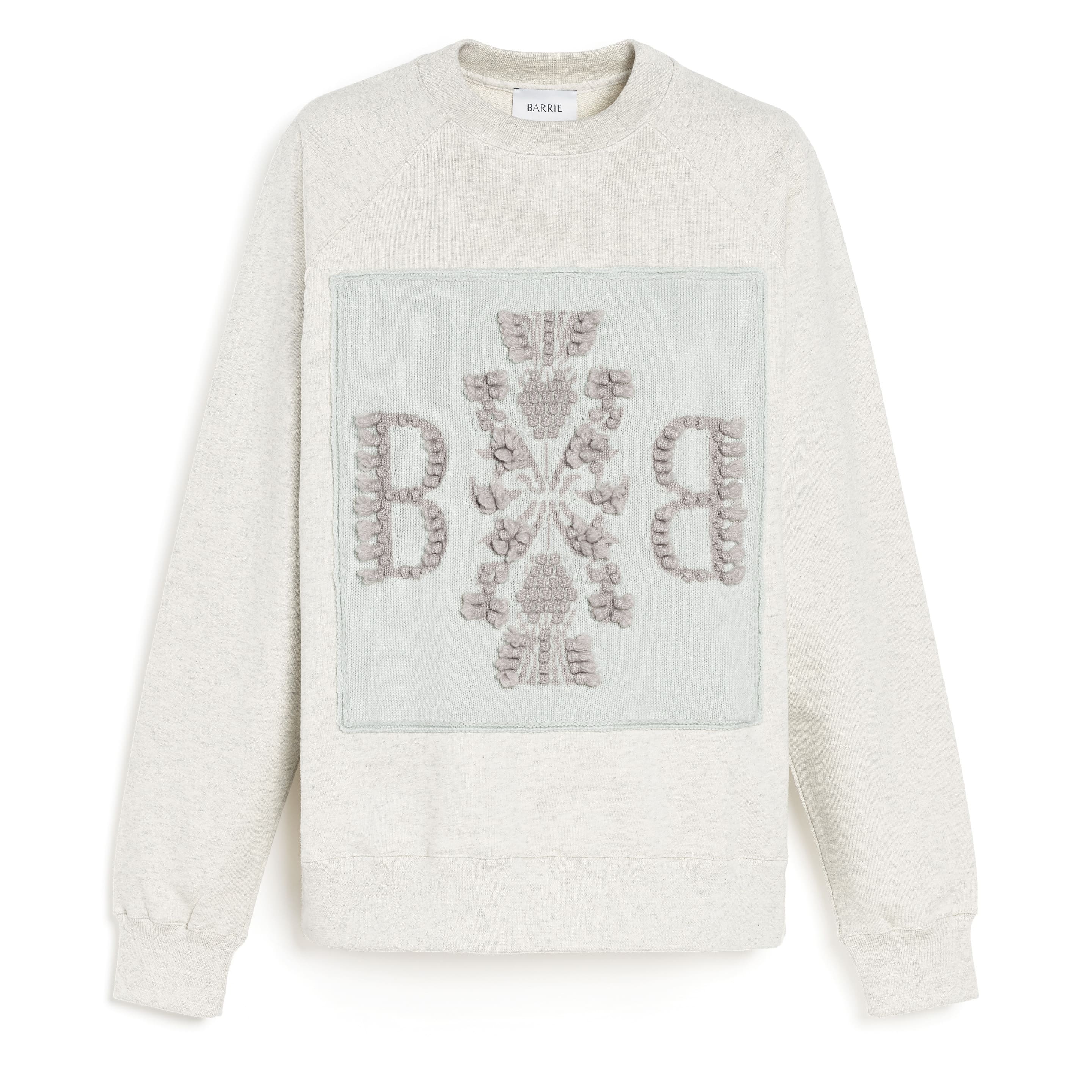 Sweat en coton avec patch logo B en cachemire