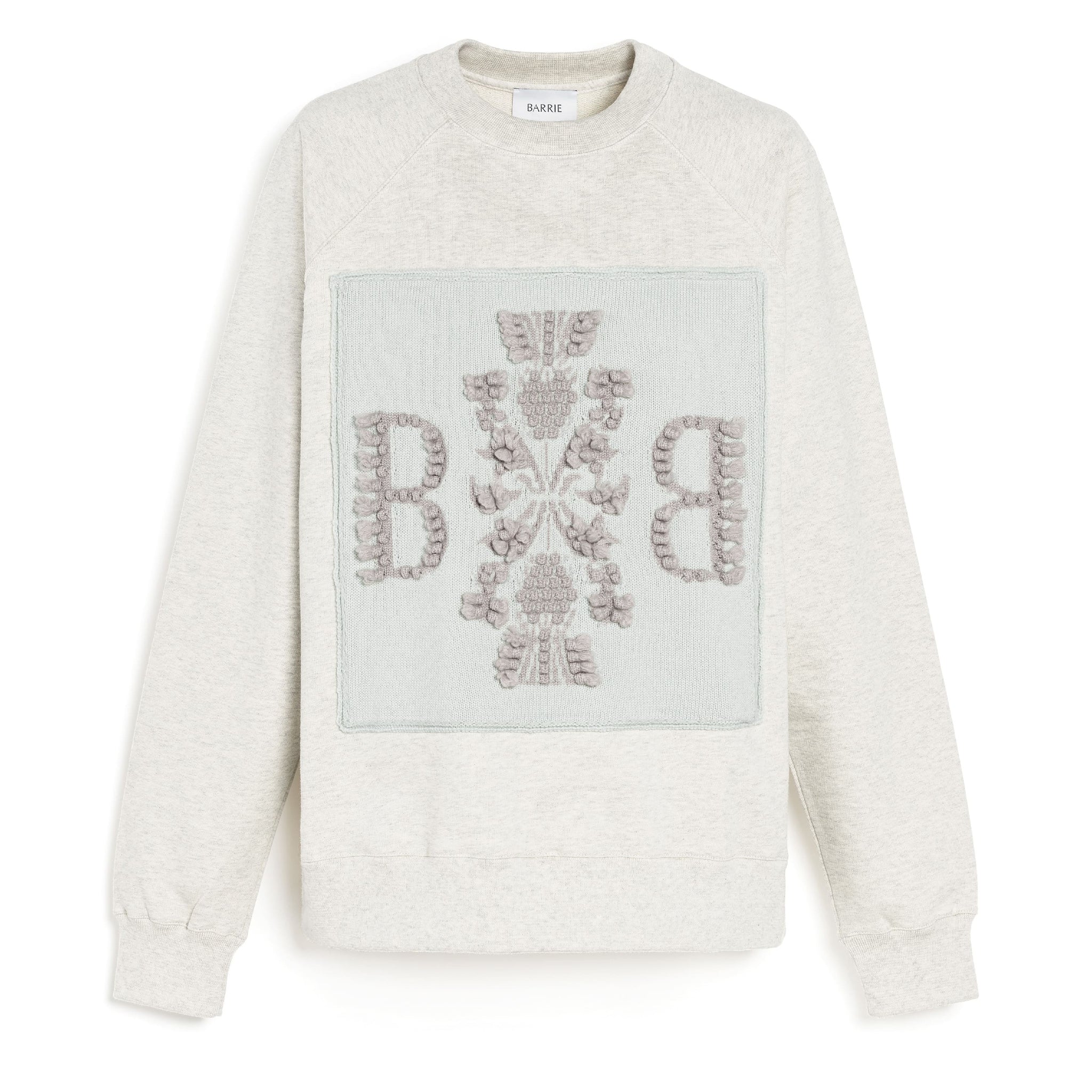 Sweat en coton avec patch logo B en cachemire | Barrie - Barrie
