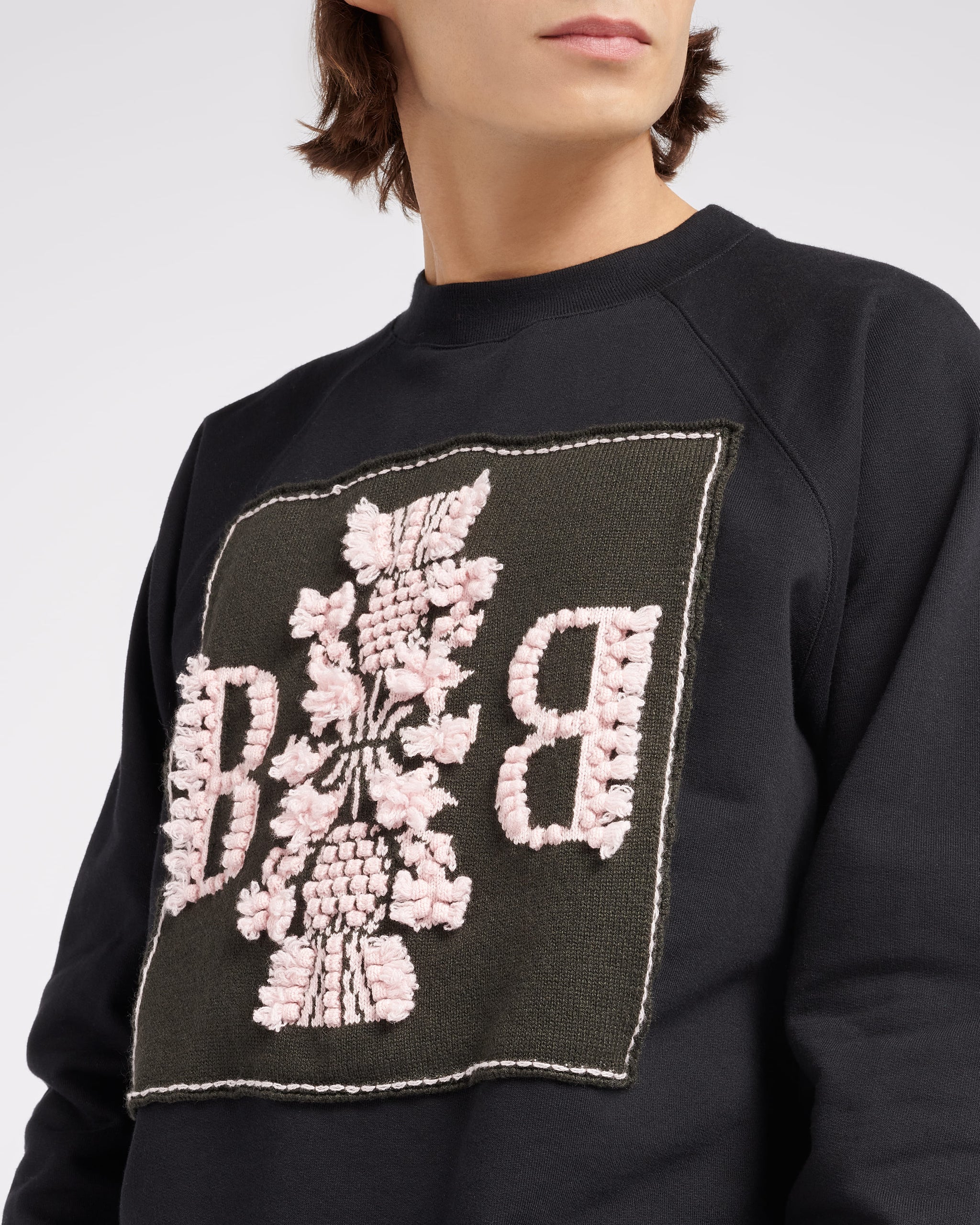 Sweatshirt with Barrie logo cashmere patch | Barrie - Barrie