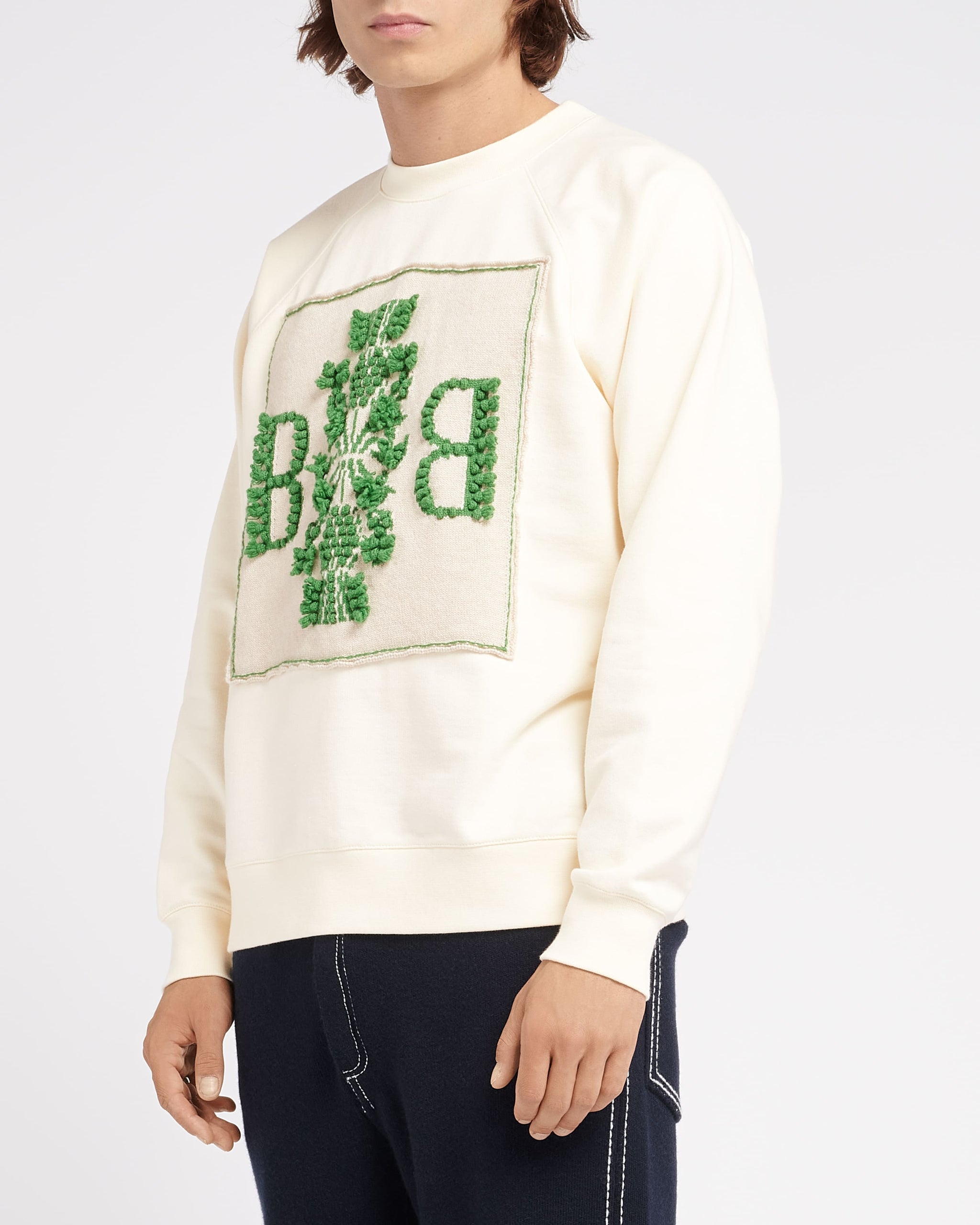 Sweatshirt with Barrie logo cashmere patch | Barrie - Barrie