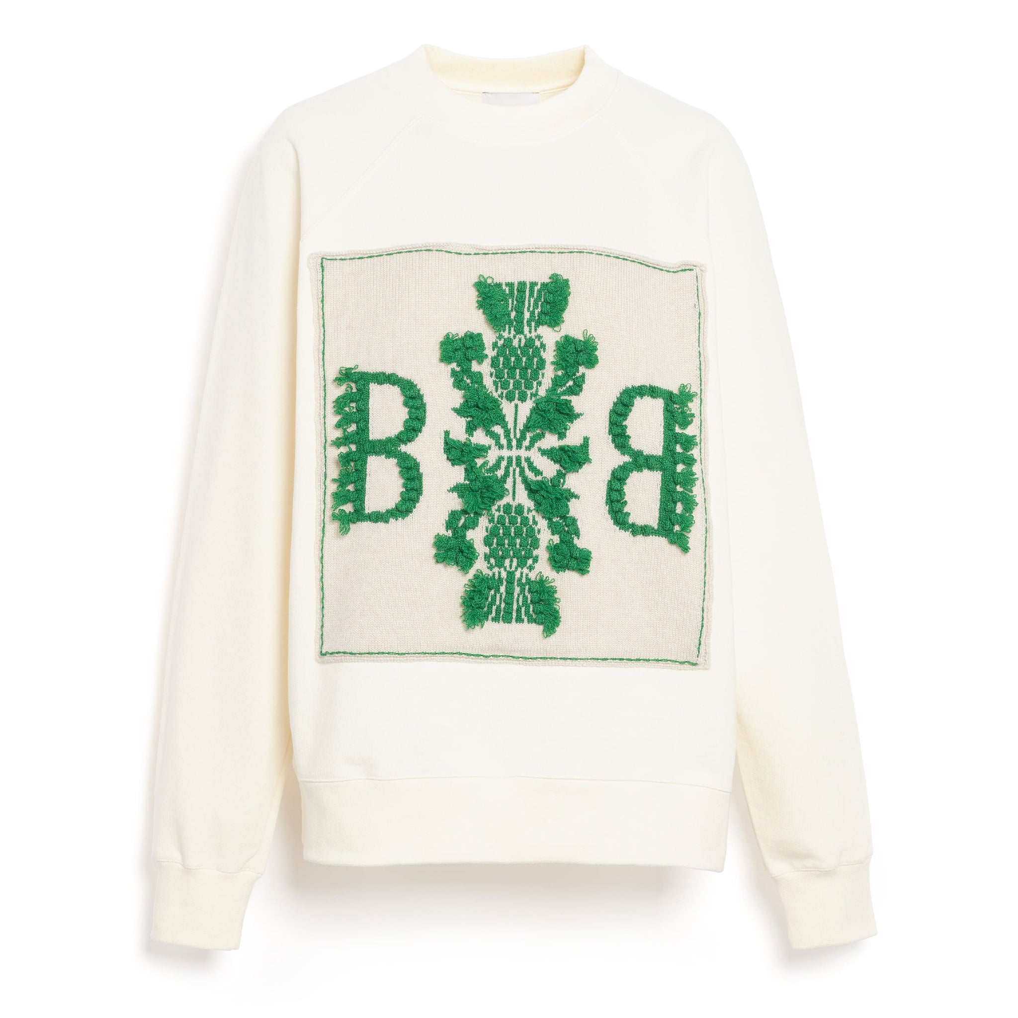 Sweat en coton avec patch logo B en cachemire | Barrie - Barrie