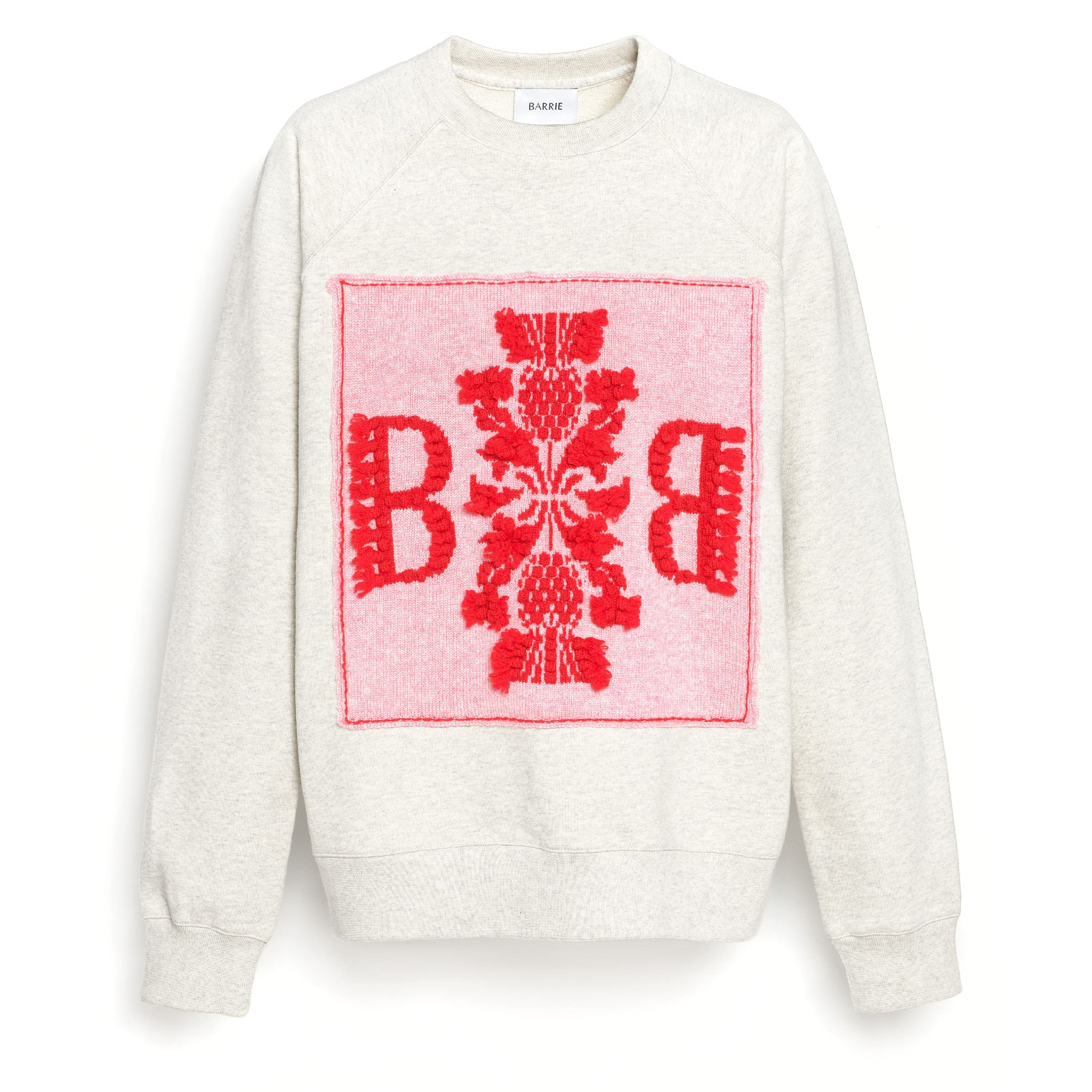 Sweat en coton avec patch logo B en cachemire | Barrie - Barrie