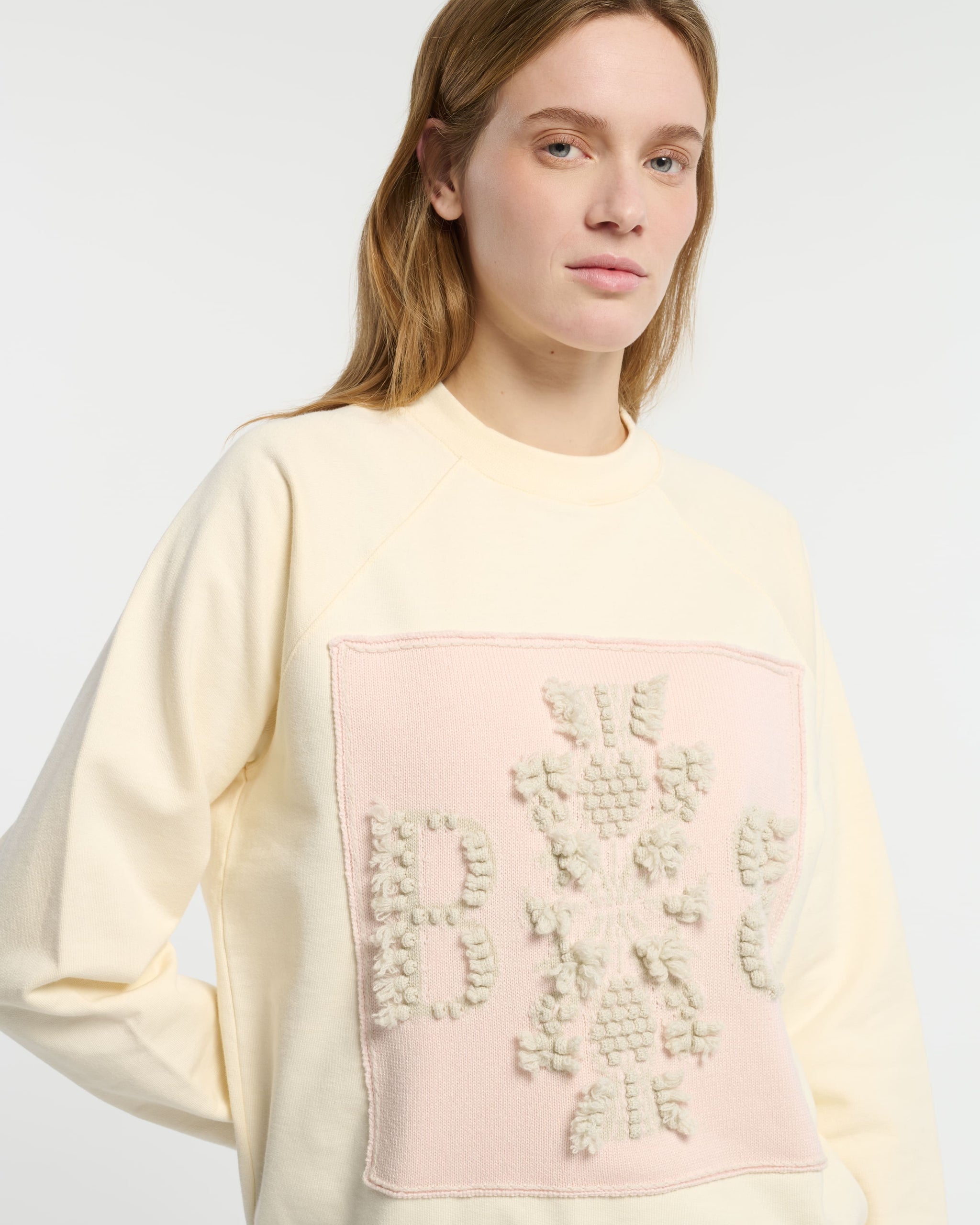 Sweat en coton avec patch logo B en cachemire | Barrie - Barrie