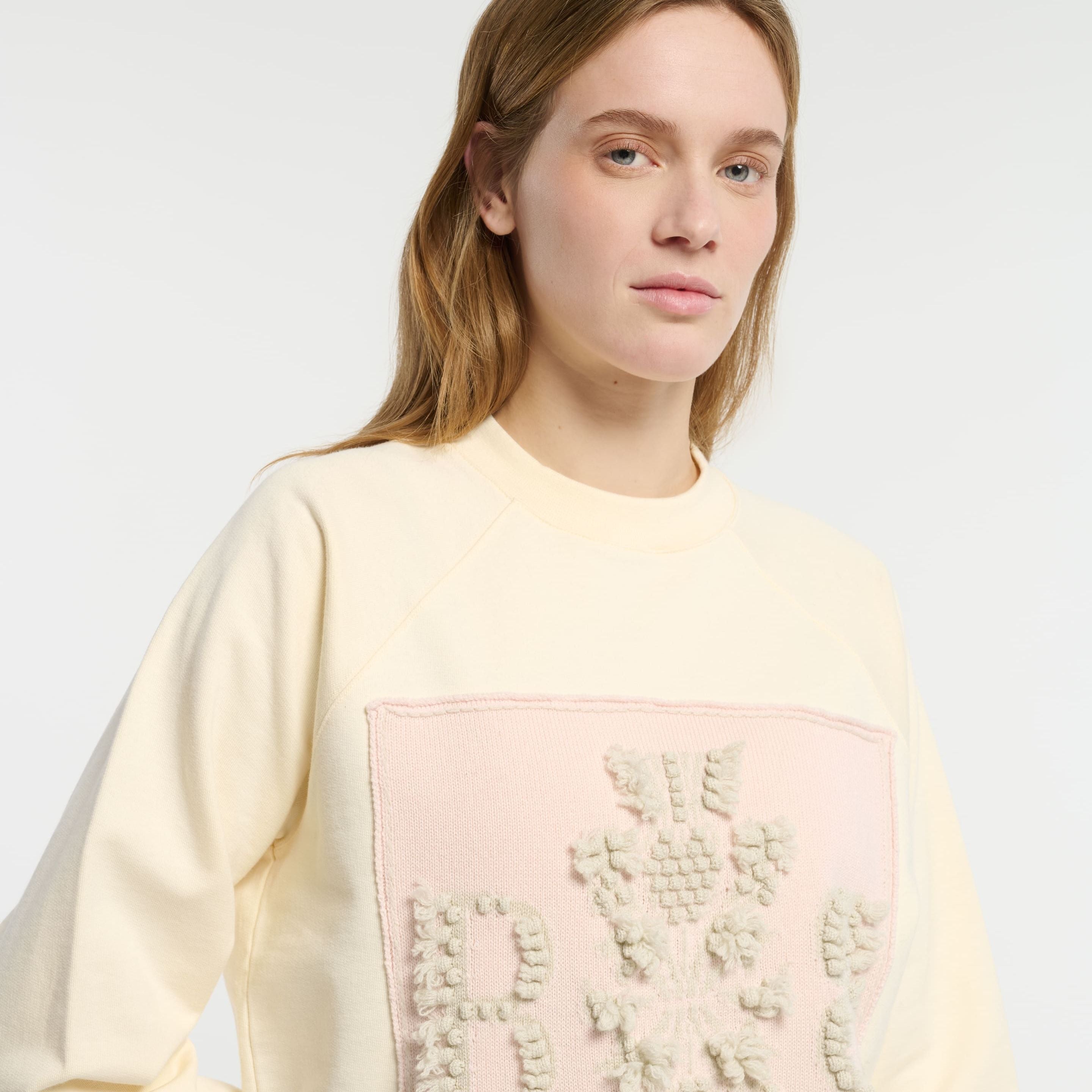 Sweat en coton avec patch logo B en cachemire