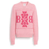 barrie Pull col rond logo 3D en cachemire chiné