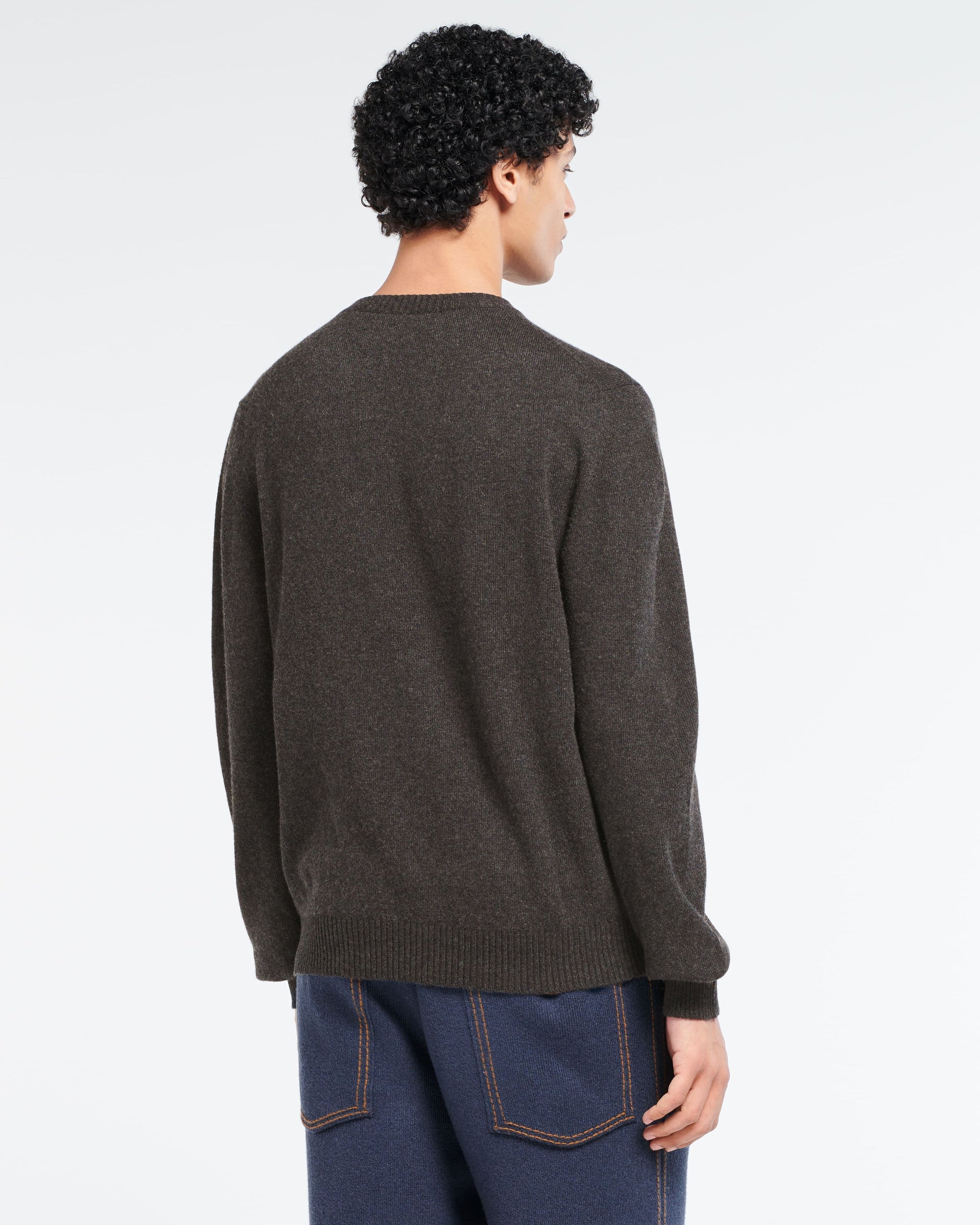 Pull col rond logo 3D en cachemire | Barrie - Barrie