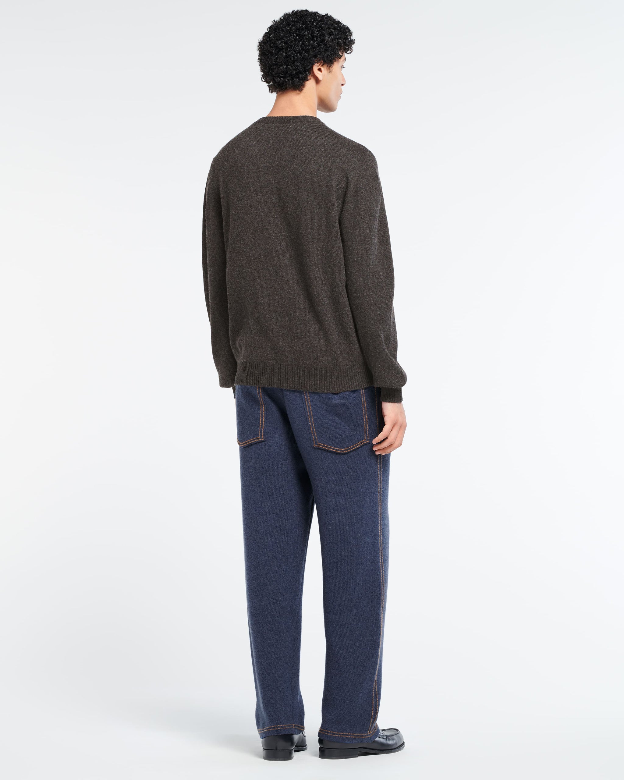 Pull col rond logo 3D en cachemire | Barrie - Barrie