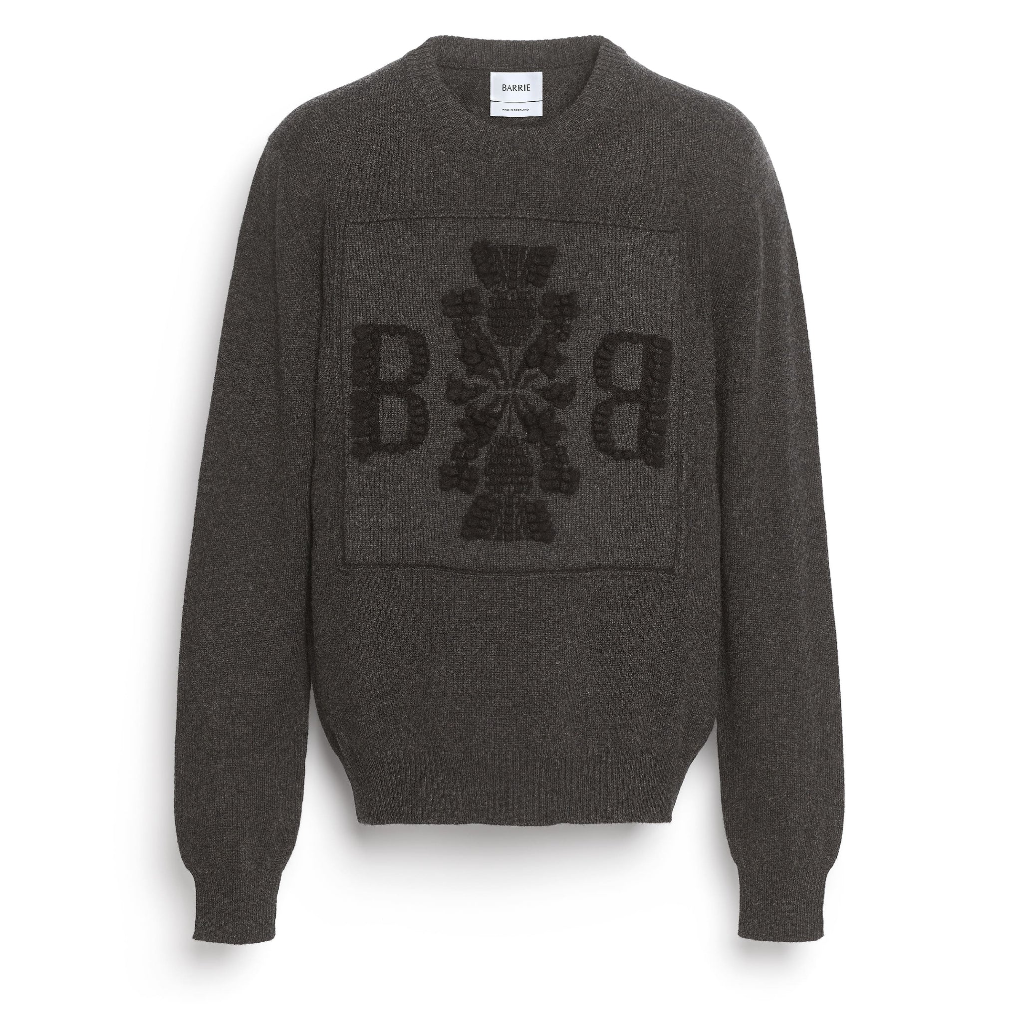 Pull col rond logo 3D en cachemire | Barrie - Barrie