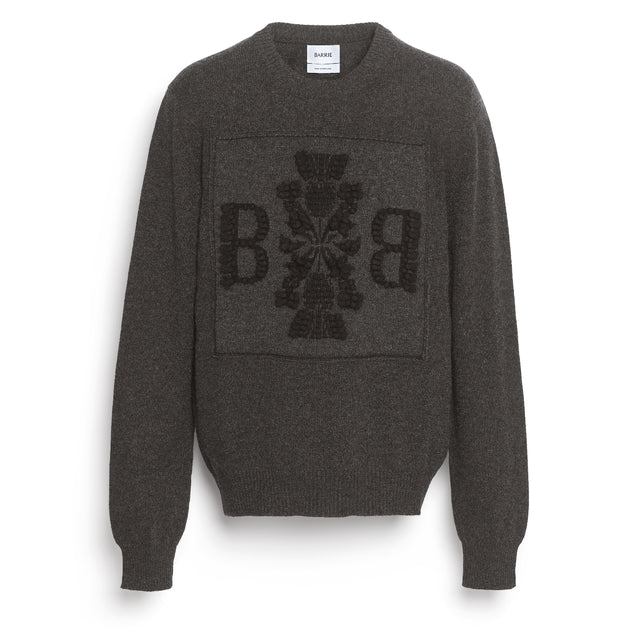 Pull col rond logo 3D en cachemire | Barrie - Barrie