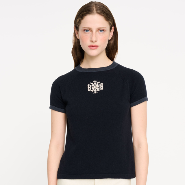 Top en cachemire logo B | Barrie - Barrie