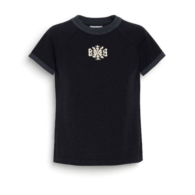 Cashmere top with B logo | Barrie - Barrie