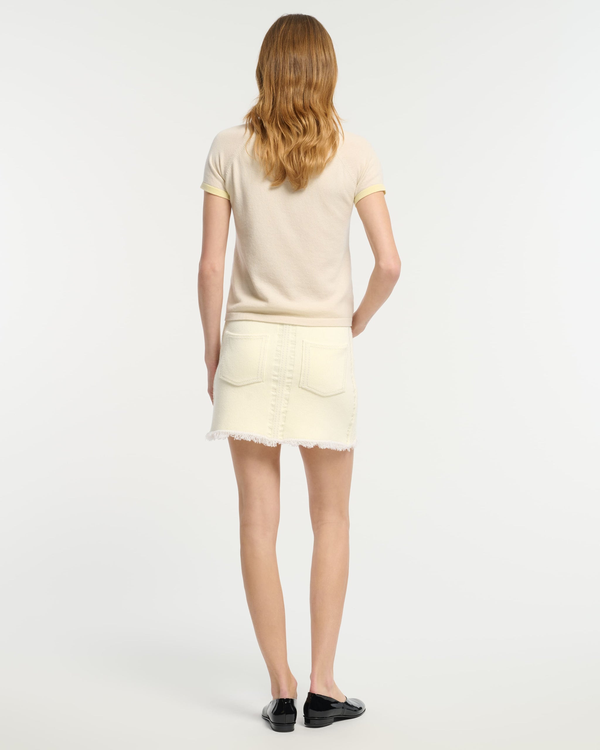 B 로고 혼색 캐시미어 탑 | Barrie - Barrie