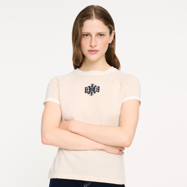 Top en cachemire logo B | Barrie - Barrie