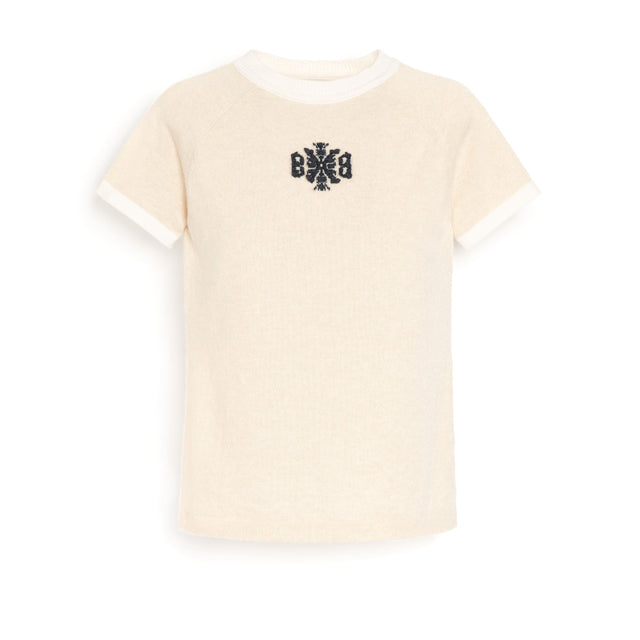 Cashmere top with B logo | Barrie - Barrie