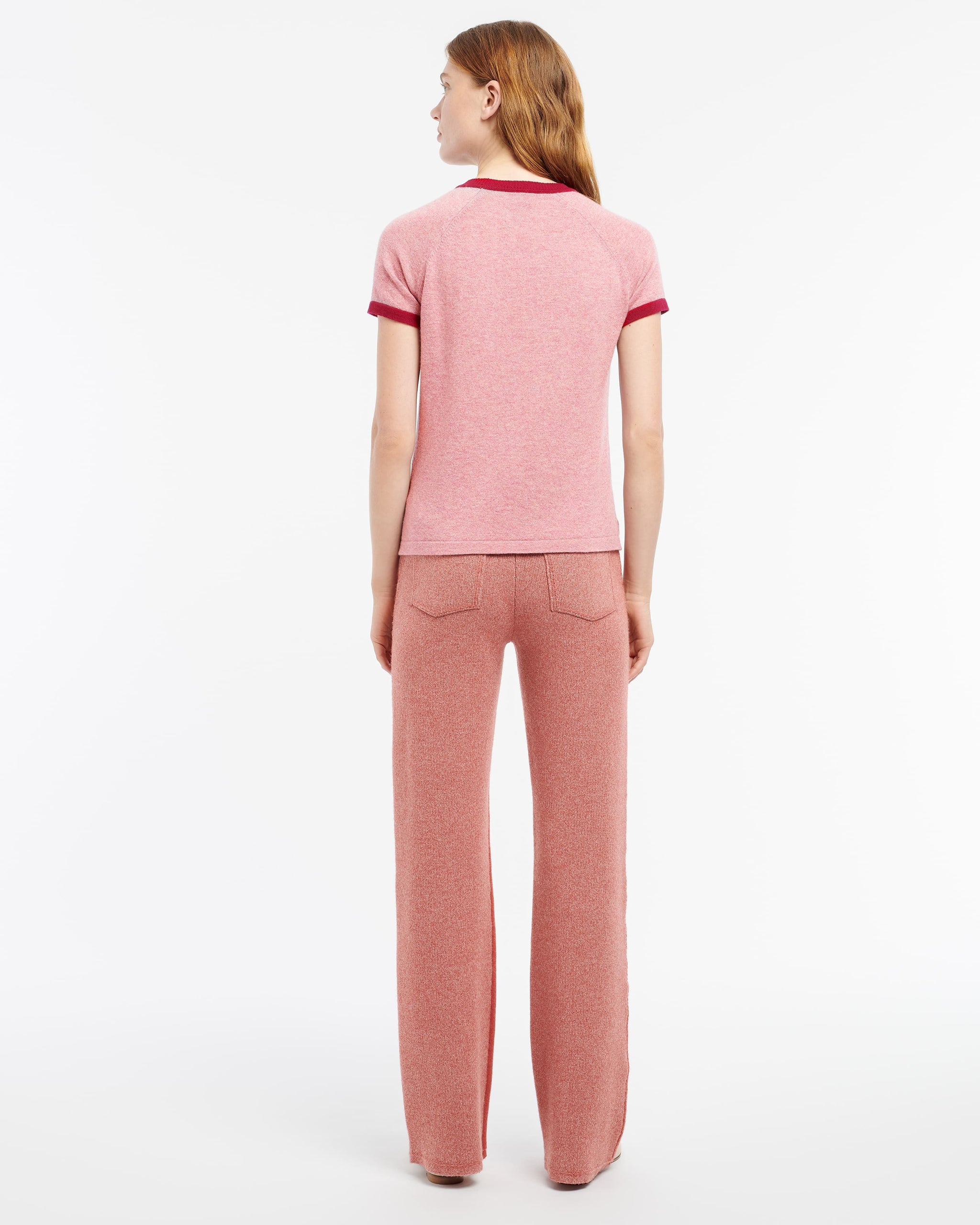 Mottled cashmere top with B logo | Barrie - Barrie