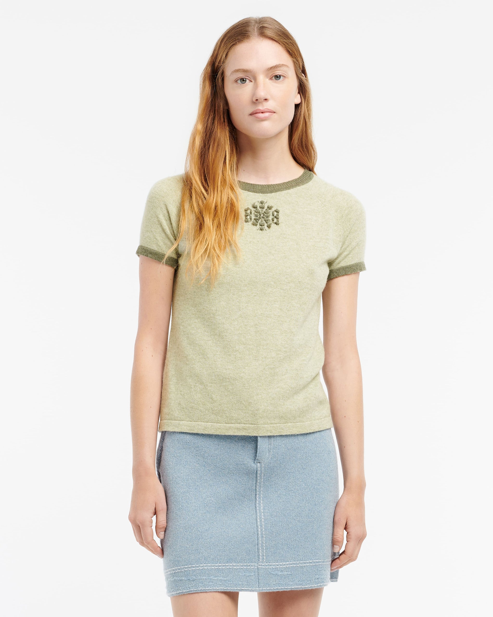 B 로고 혼색 캐시미어 탑 | Barrie - Barrie