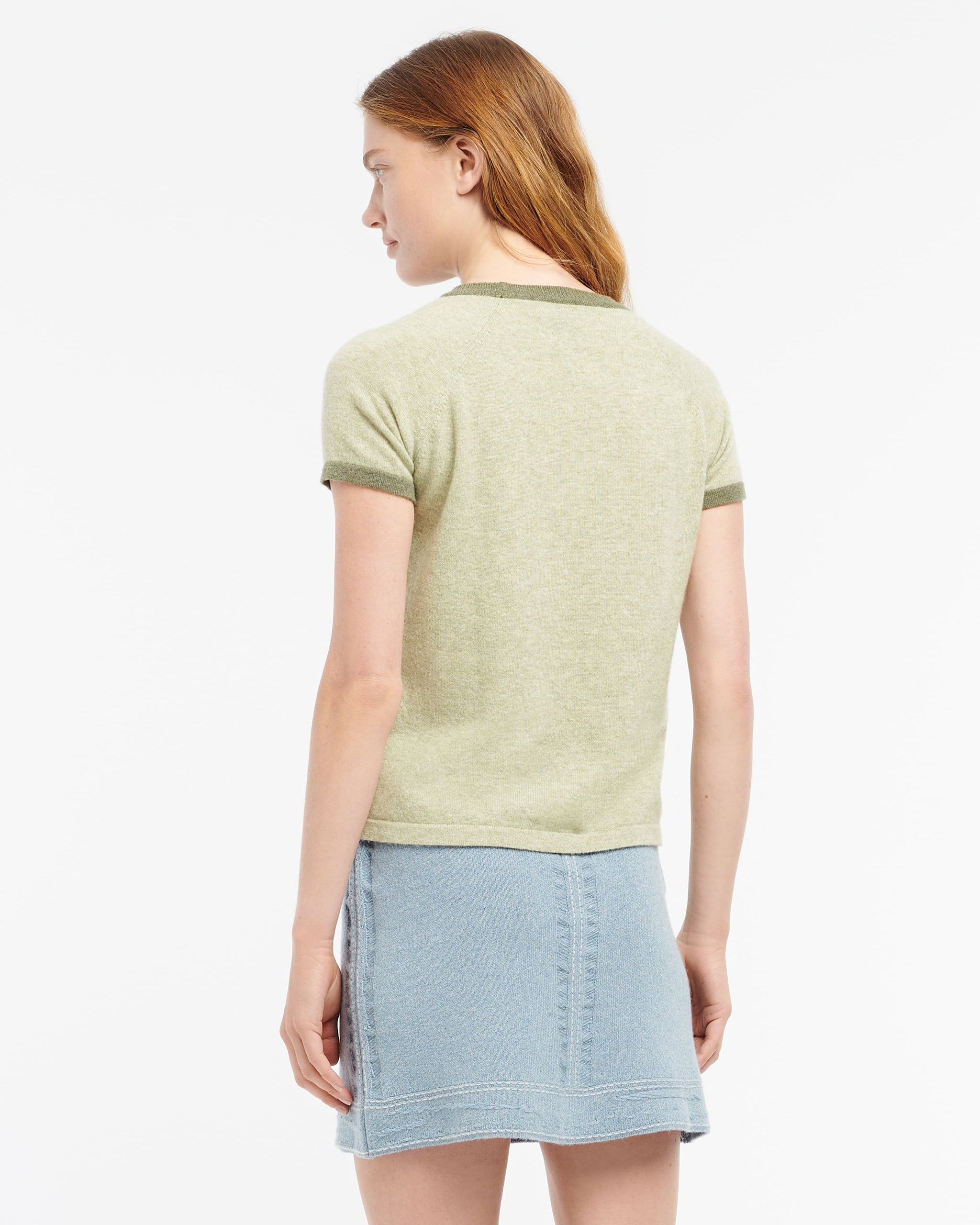 B 로고 혼색 캐시미어 탑 | Barrie - Barrie