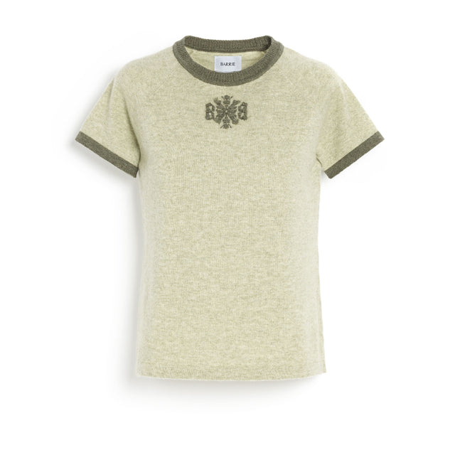 Top en cachemire chiné logo B | Barrie - Barrie
