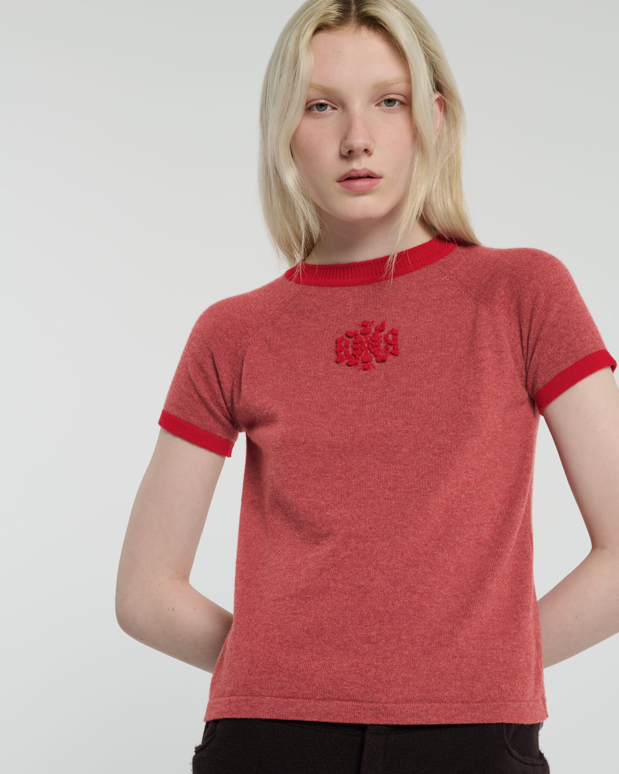 B 로고 혼색 캐시미어 탑 | Barrie - Barrie