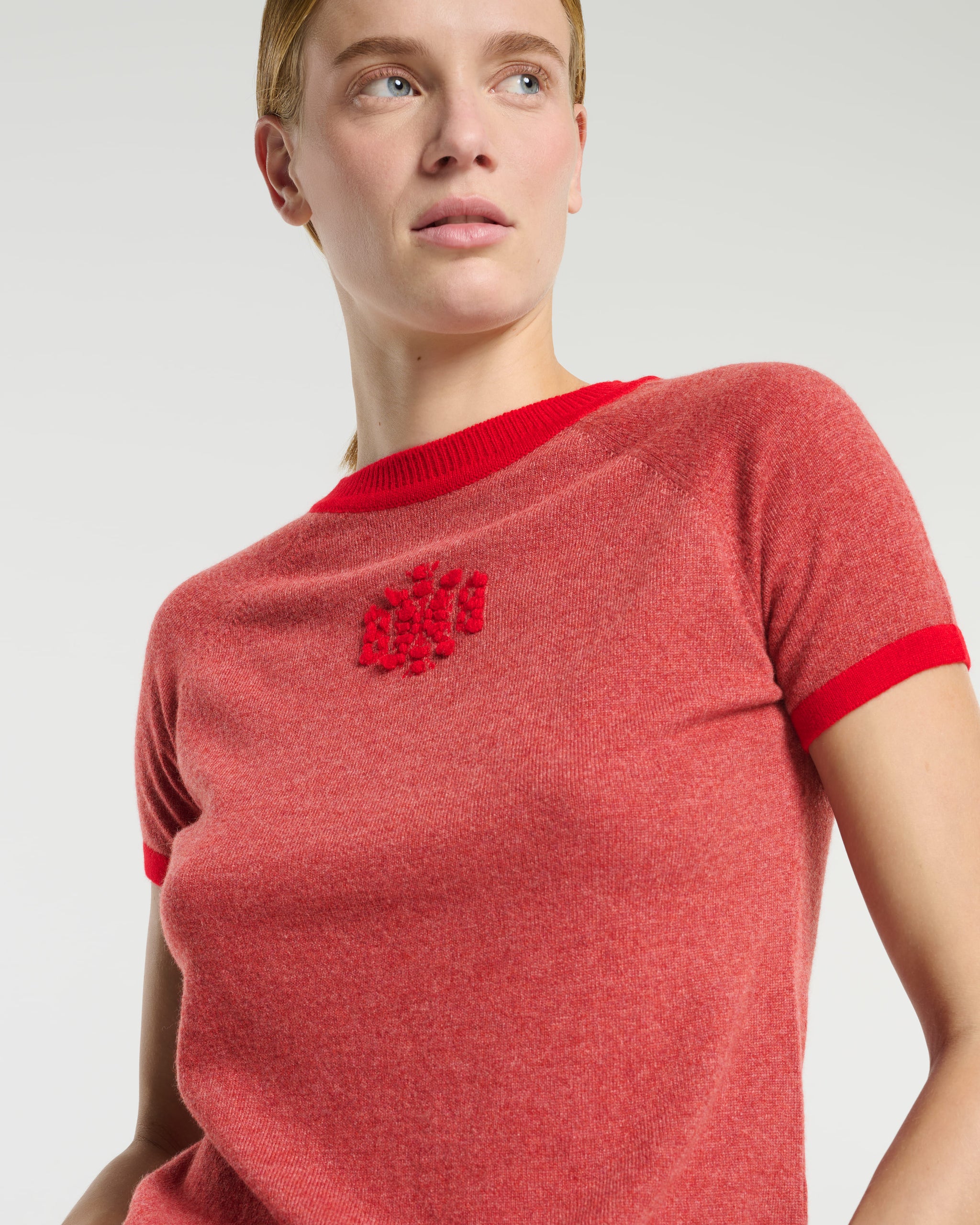 Cashmere top with B logo | Barrie - Barrie