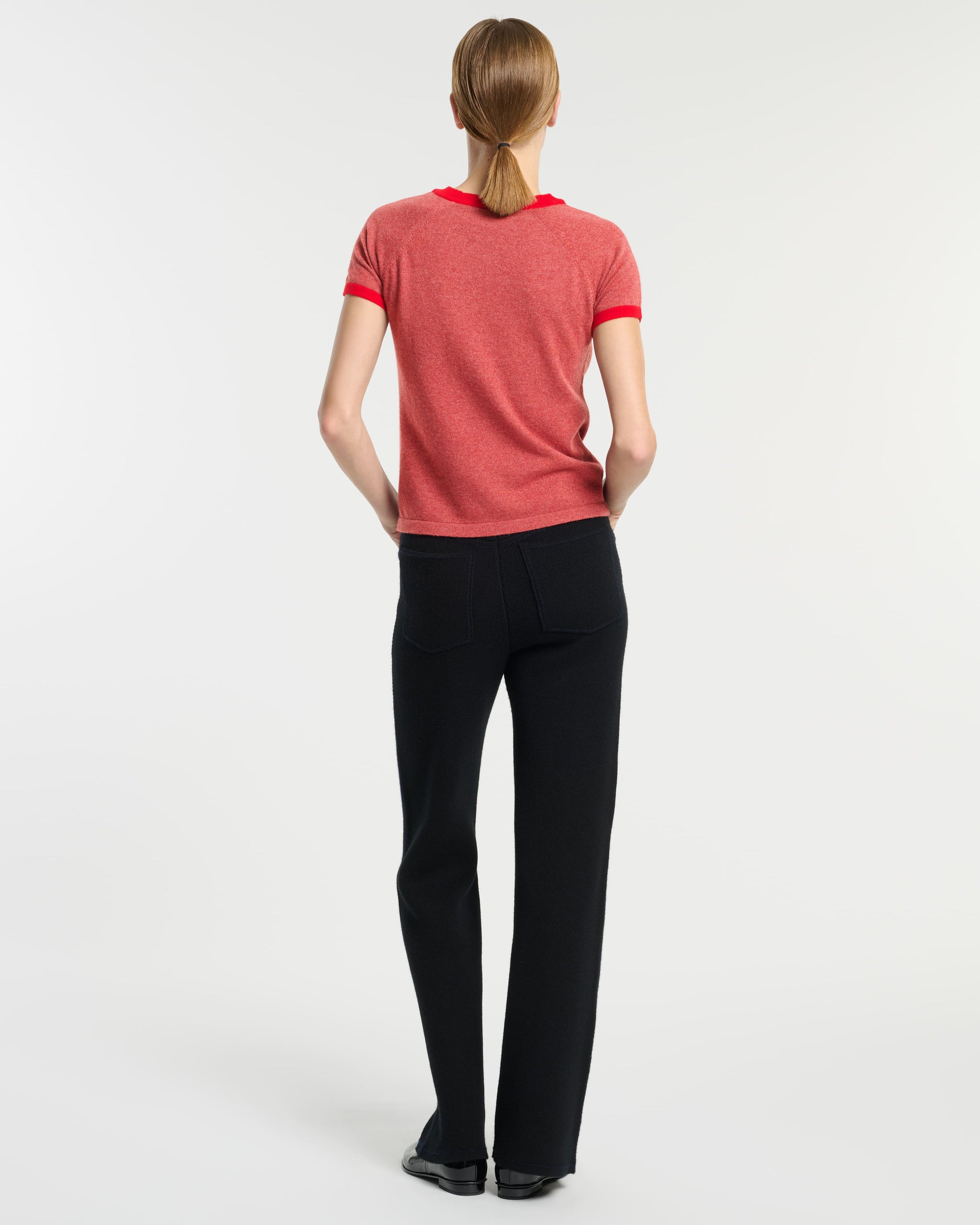 Cashmere top with B logo | Barrie - Barrie