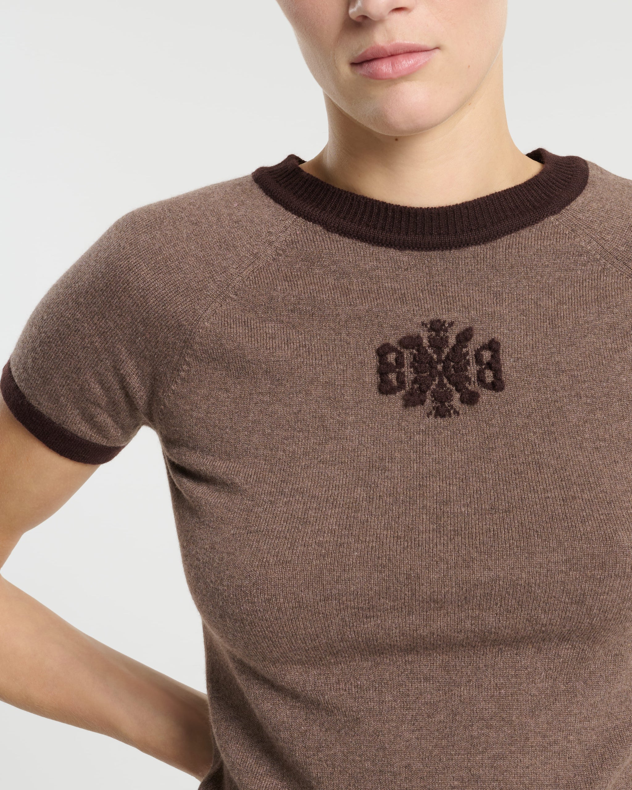 Top en cachemire logo B | Barrie - Barrie