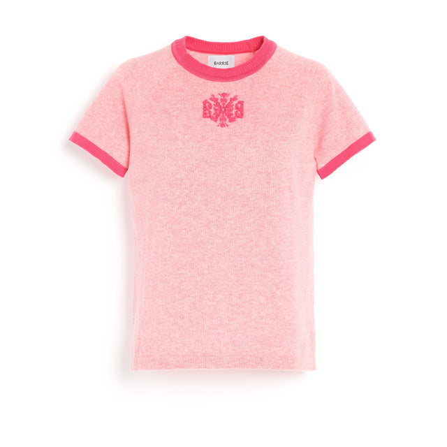 Top en cachemire chiné logo B | Barrie - Barrie