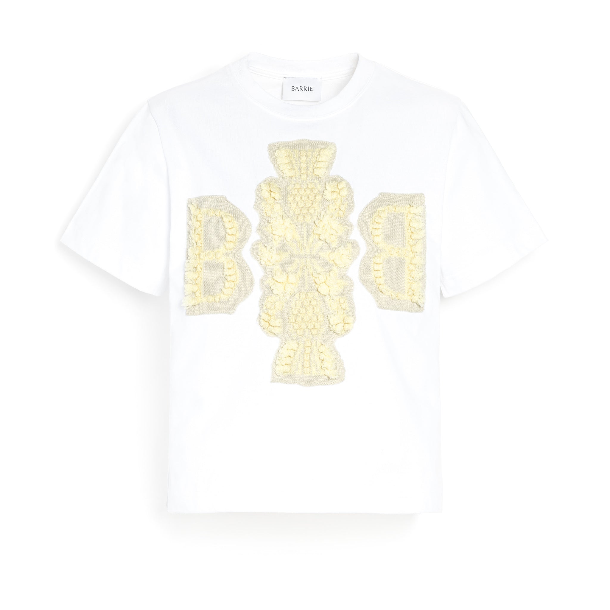 Cropped T-shirt with Barrie logo cashmere patch | Barrie - Barrie