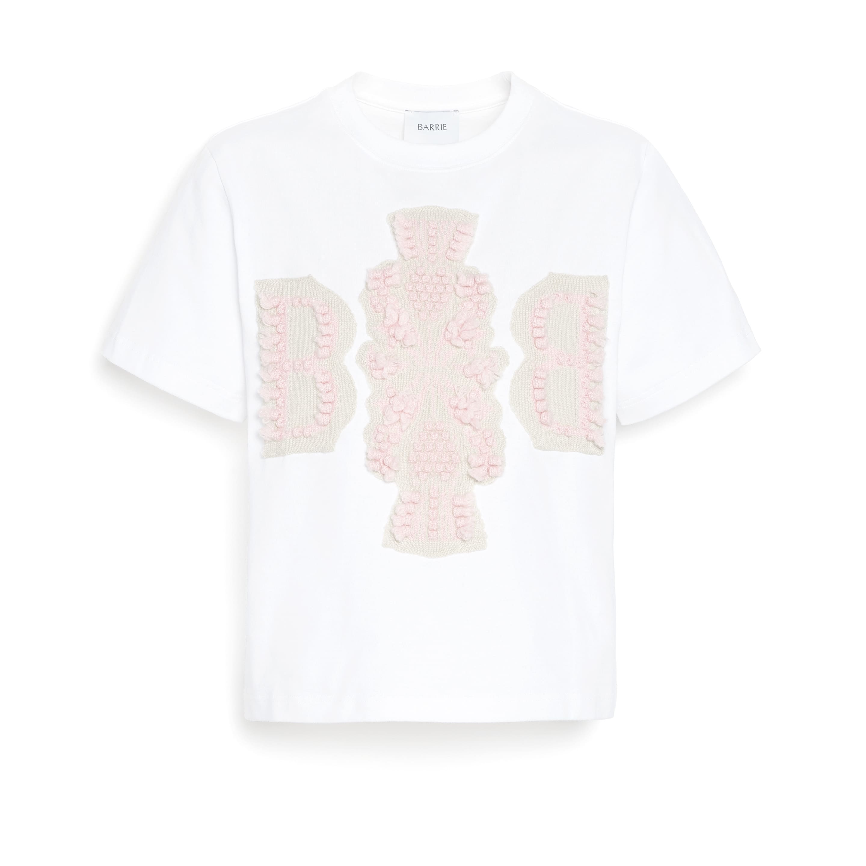 T-Shirt court avec logo B en cachemire