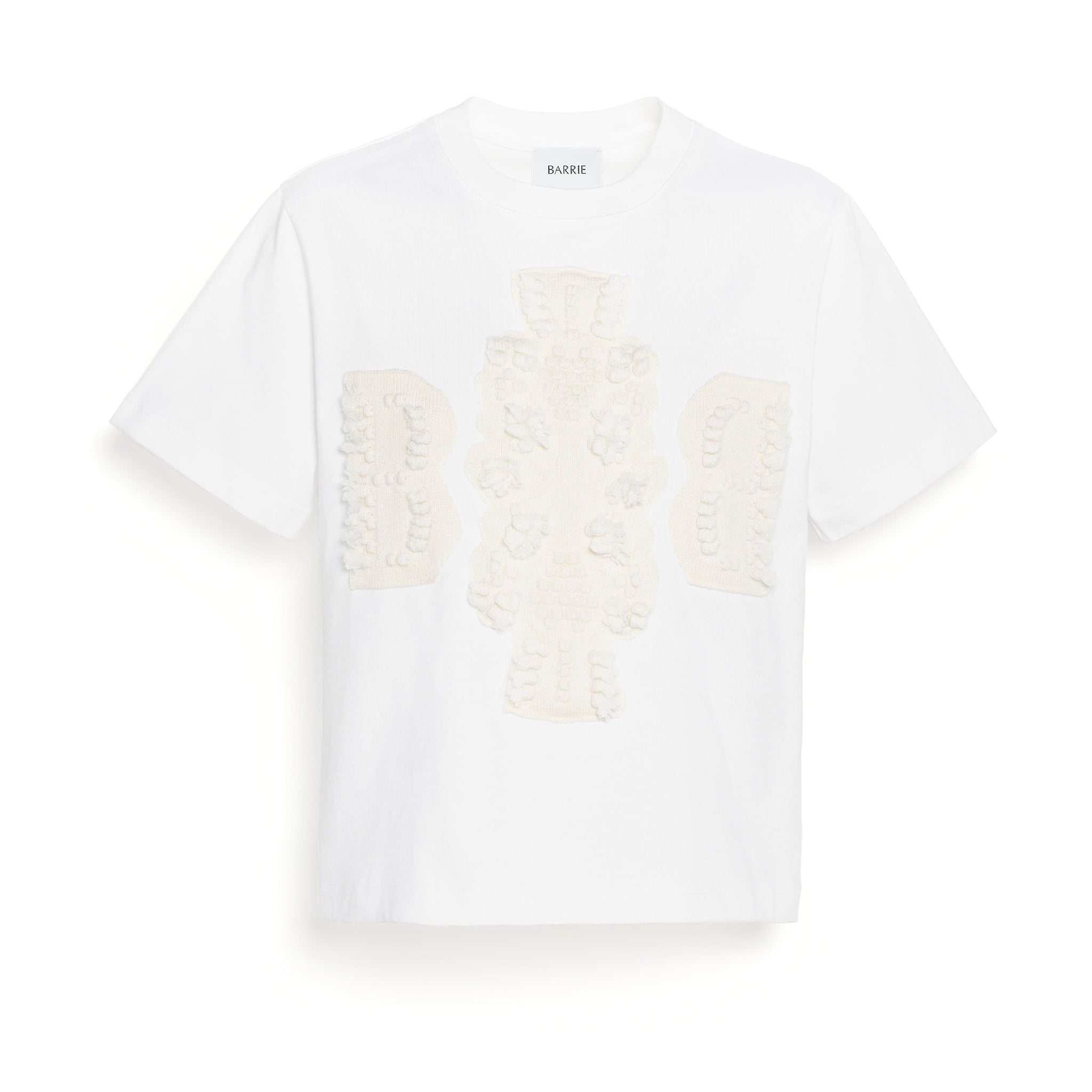 Cropped T-shirt with Barrie logo cashmere patch | Barrie - Barrie