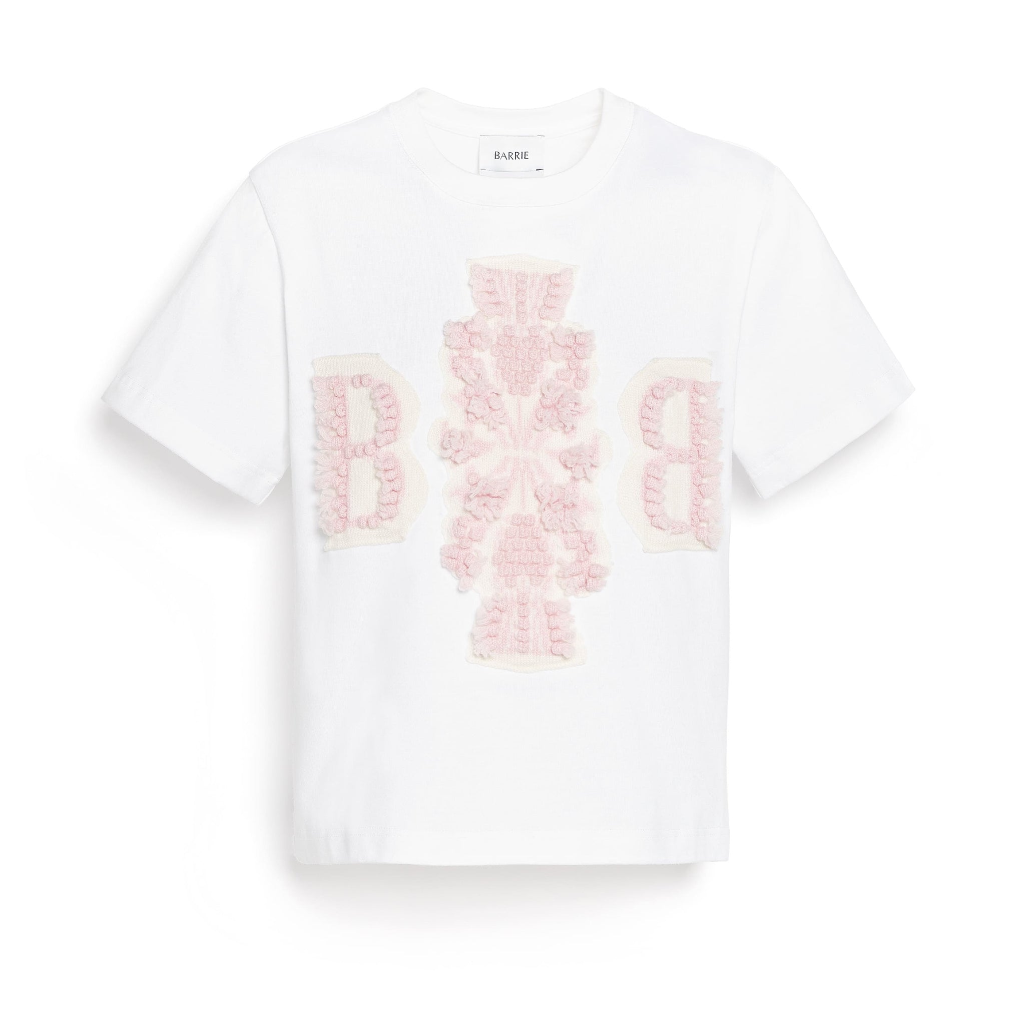 Cropped T-shirt with Barrie logo cashmere patch | Barrie - Barrie