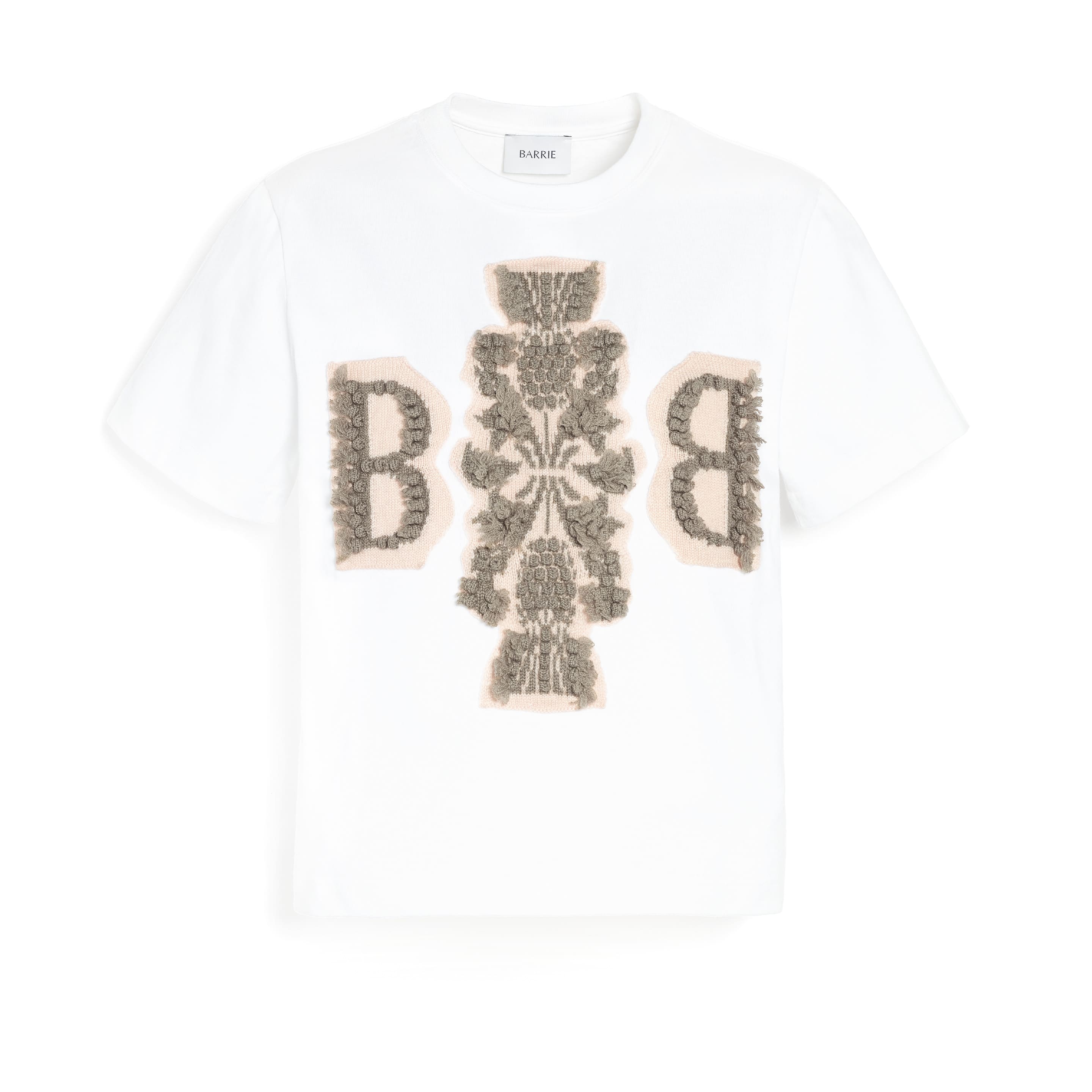 T-Shirt court avec logo B en cachemire