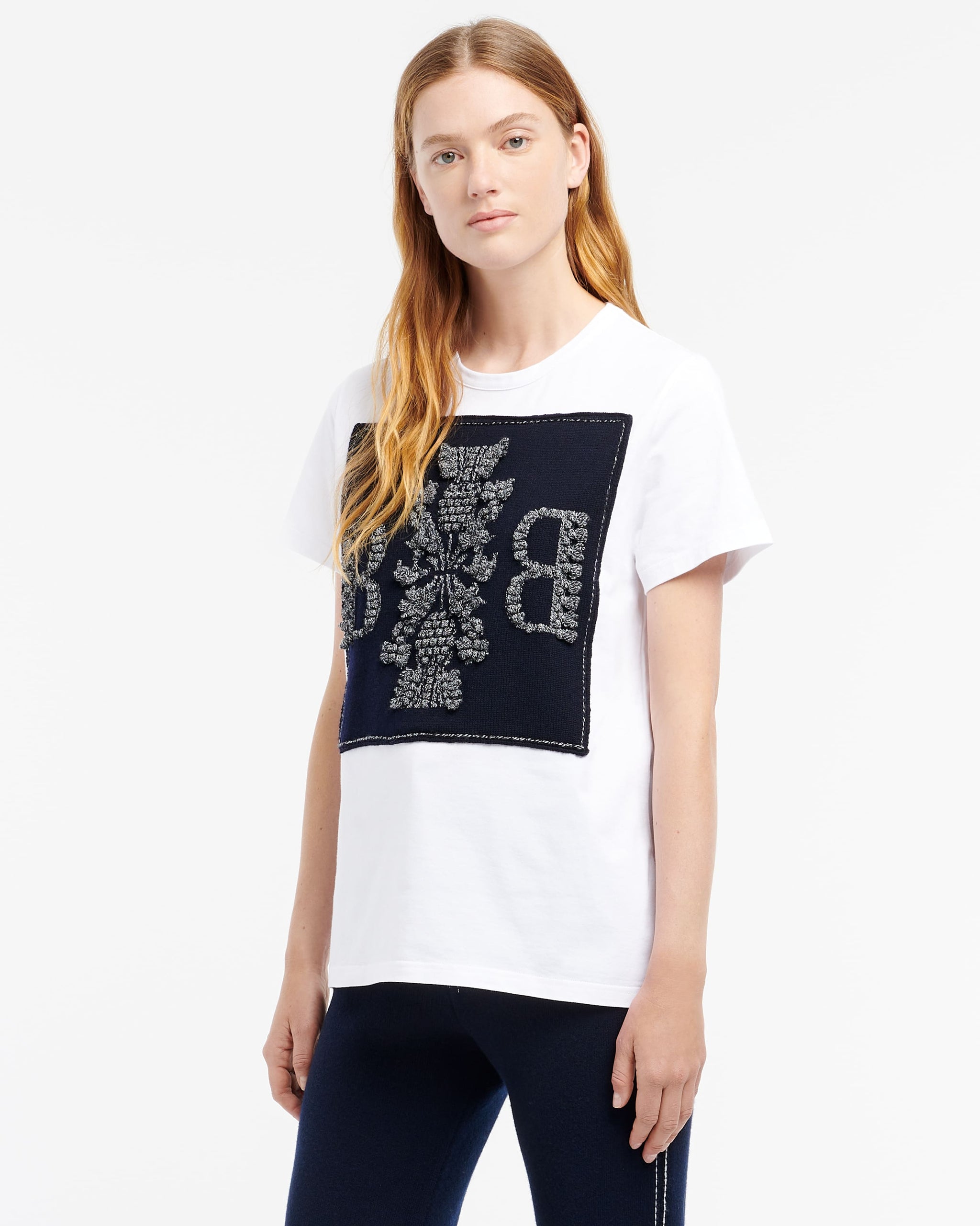 T-shirt with Barrie logo cashmere patch | Barrie - Barrie