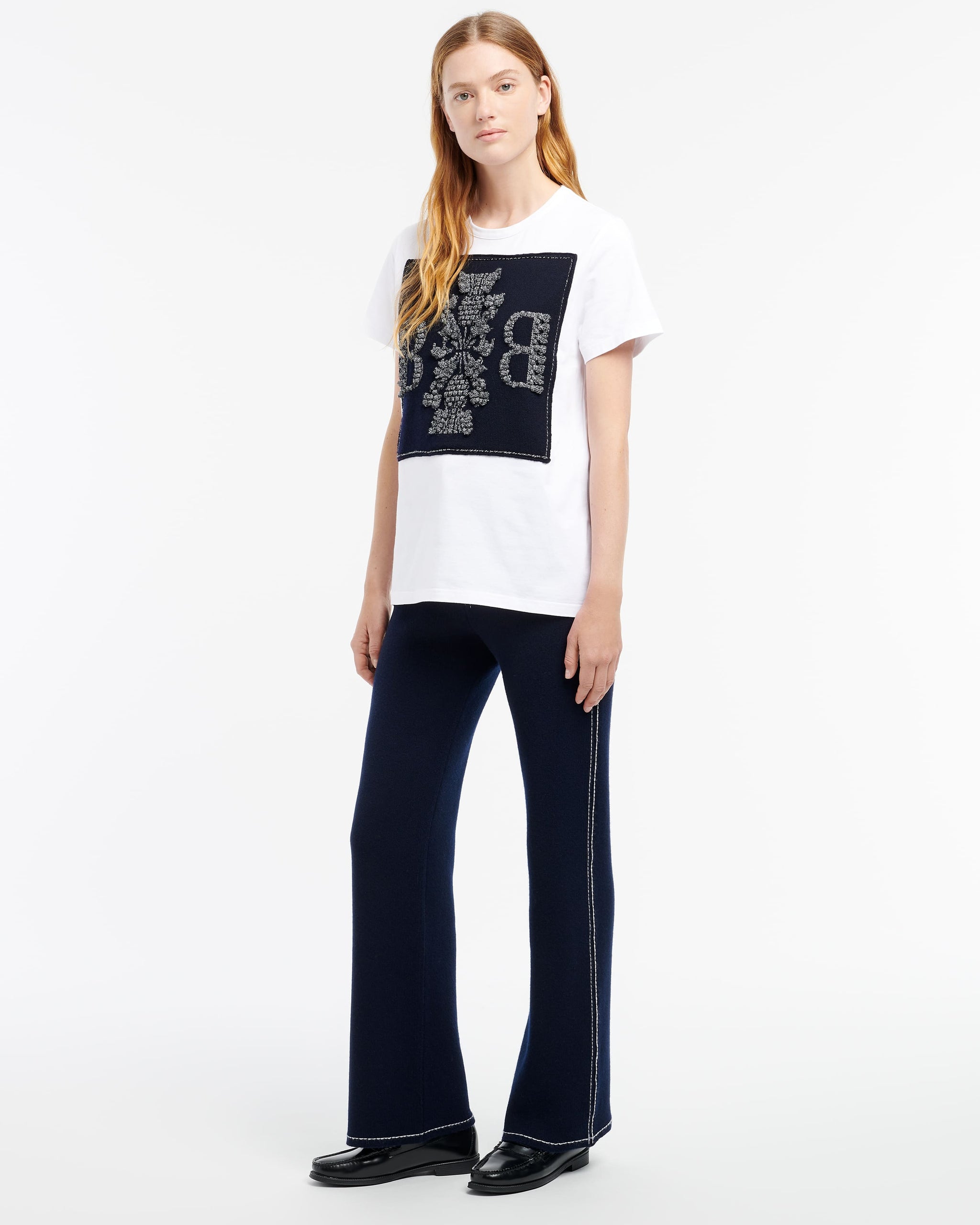 T-shirt with Barrie logo cashmere patch | Barrie - Barrie