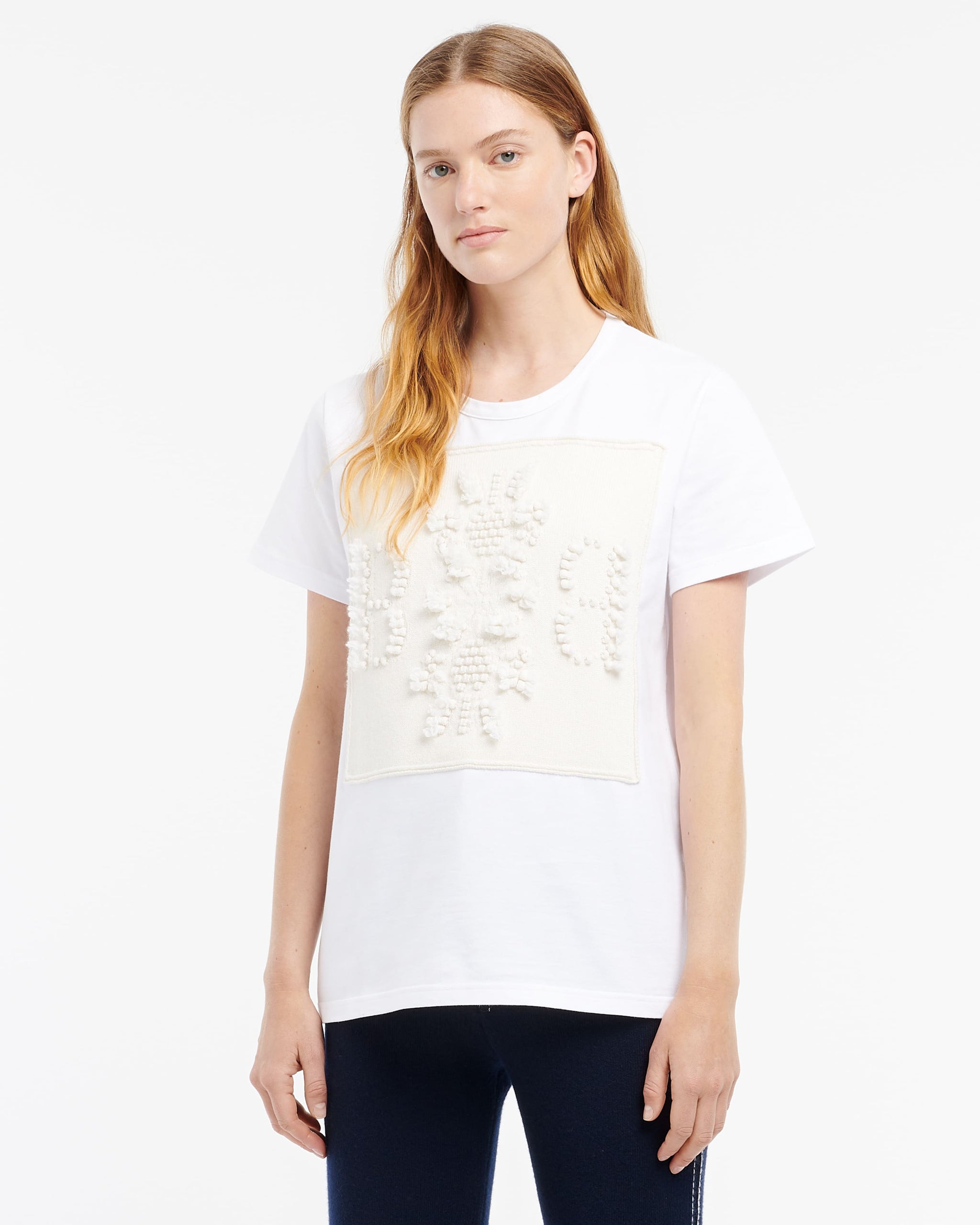 캐시미어 B 로고 패치 장식 티셔츠 | Barrie - Barrie