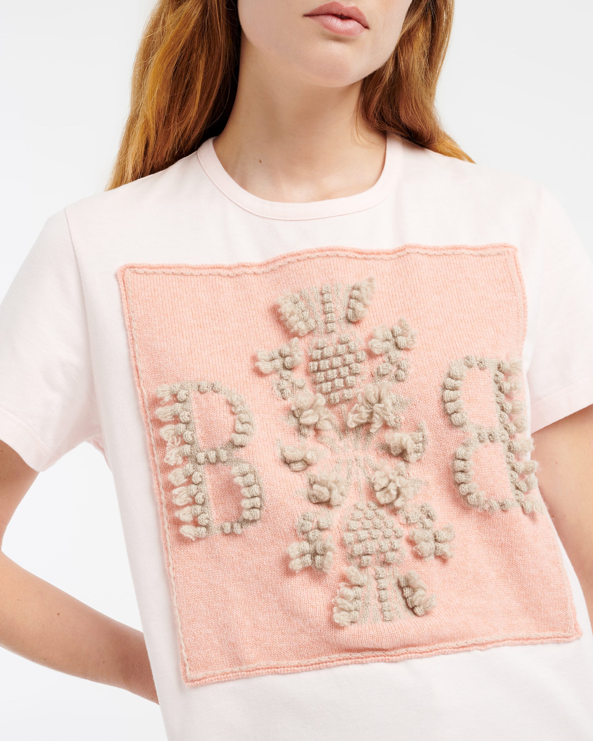 T-shirt with Barrie logo cashmere patch | Barrie - Barrie