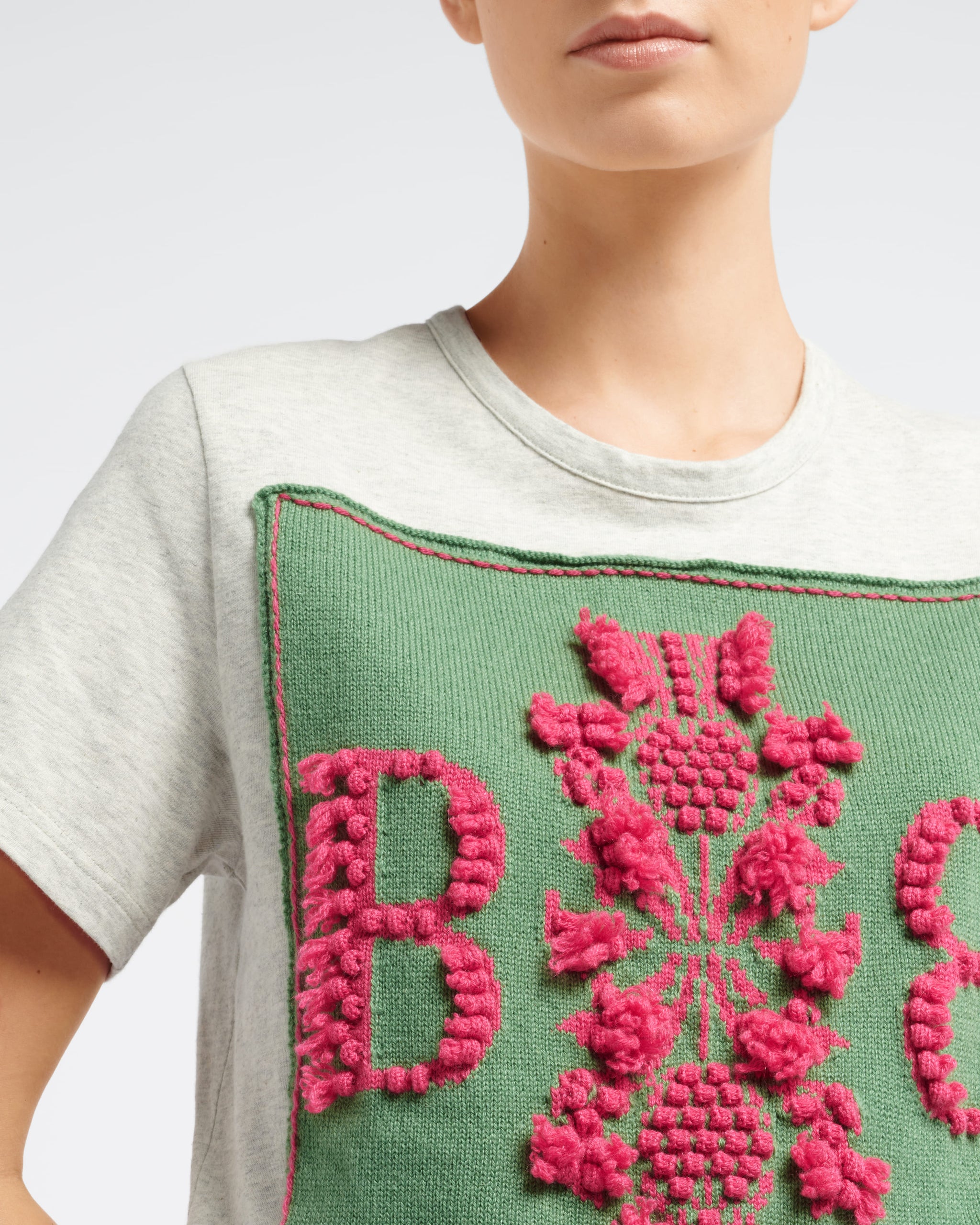 T-shirt with Barrie logo cashmere patch | Barrie - Barrie