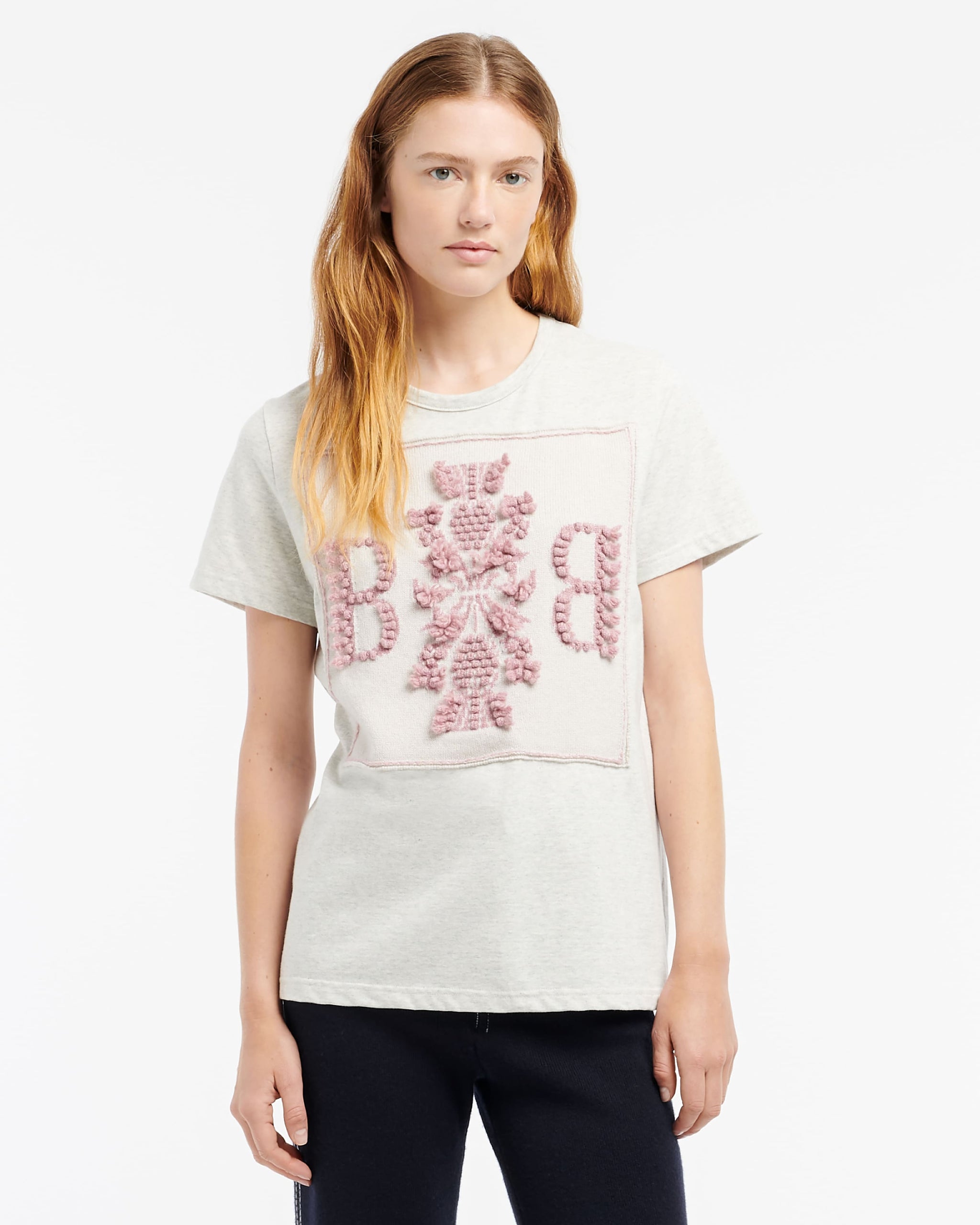 T-shirt with Barrie logo cashmere patch | Barrie - Barrie