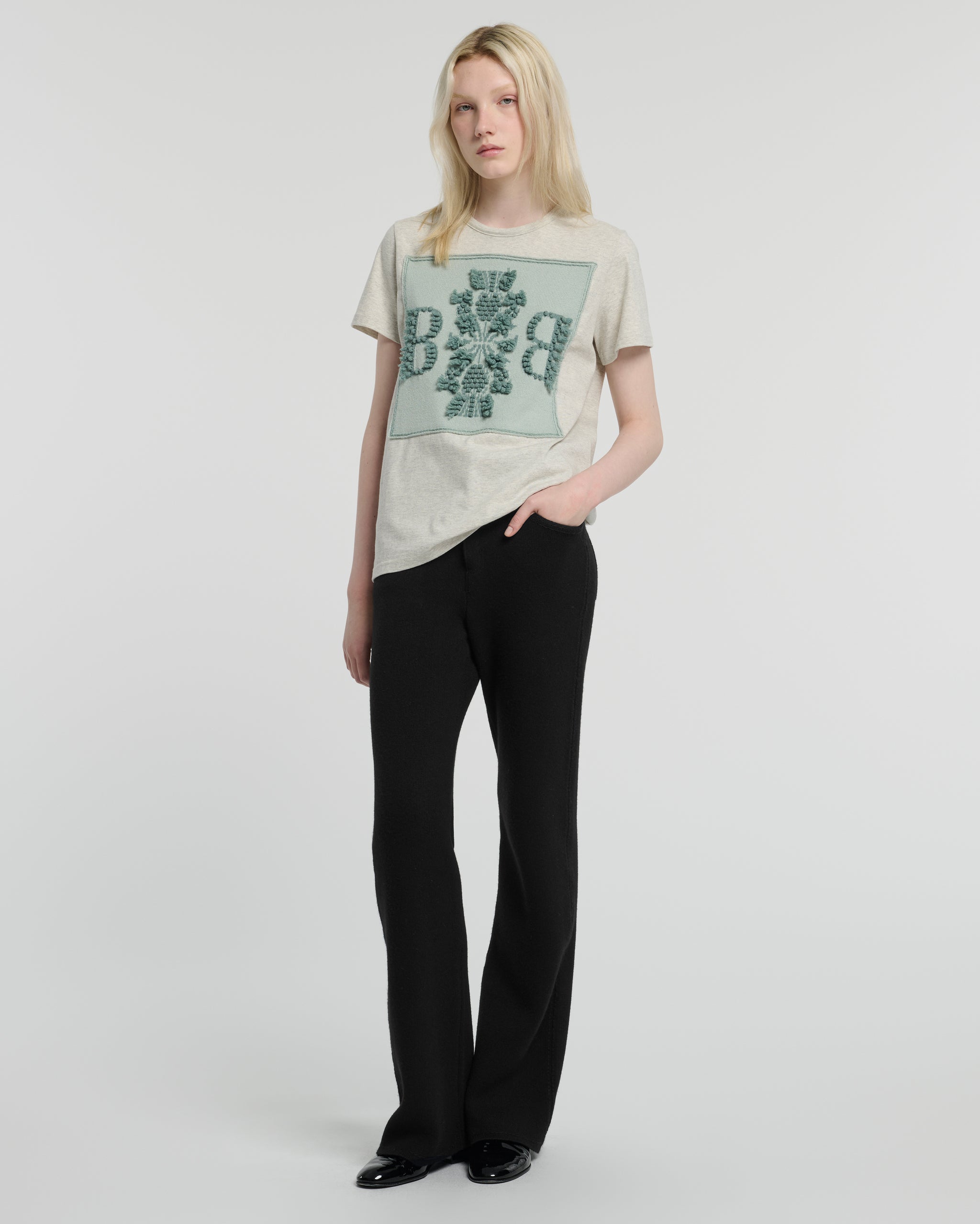 T-shirt with Barrie logo cashmere patch | Barrie - Barrie