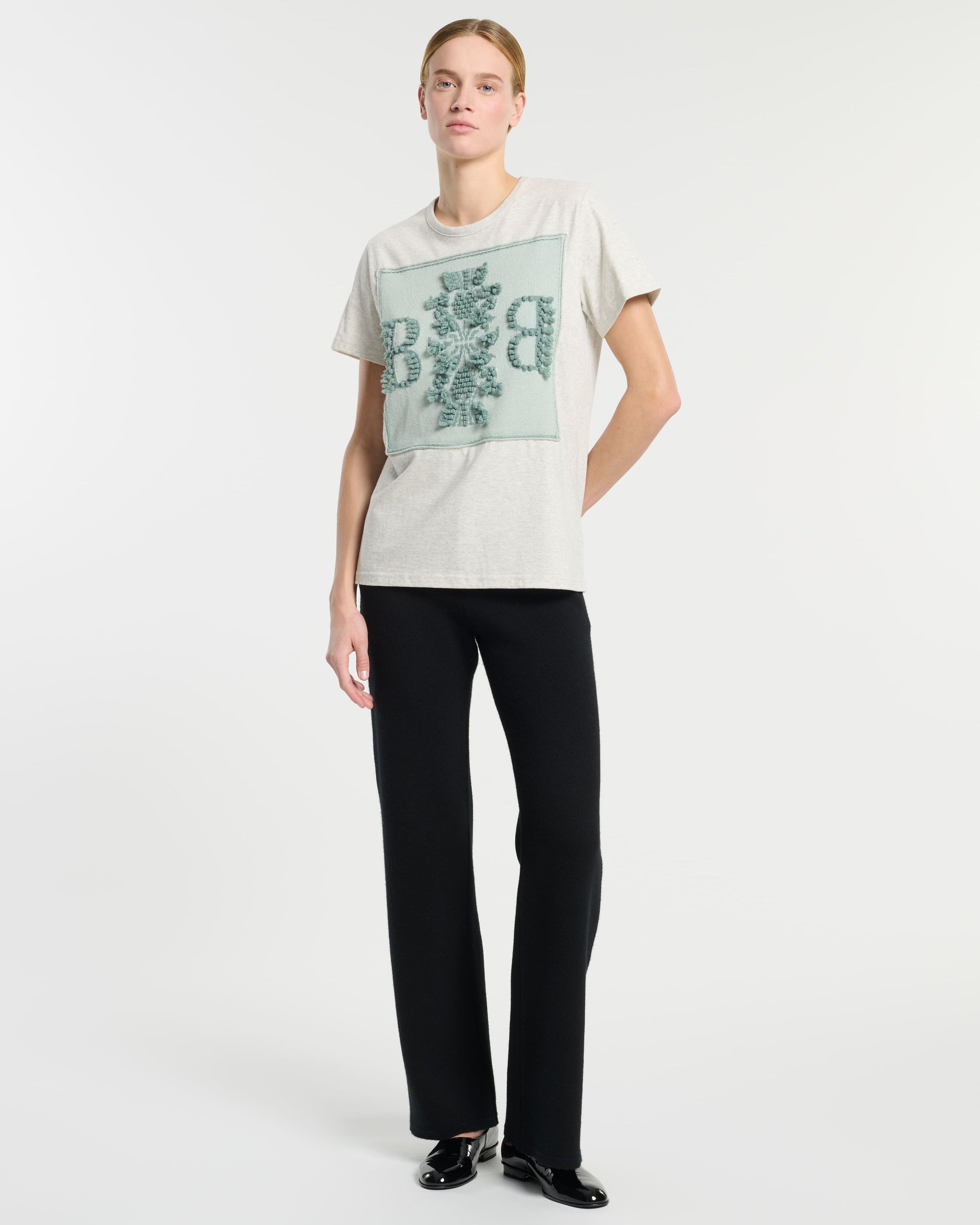 T-shirt with Barrie logo cashmere patch | Barrie - Barrie