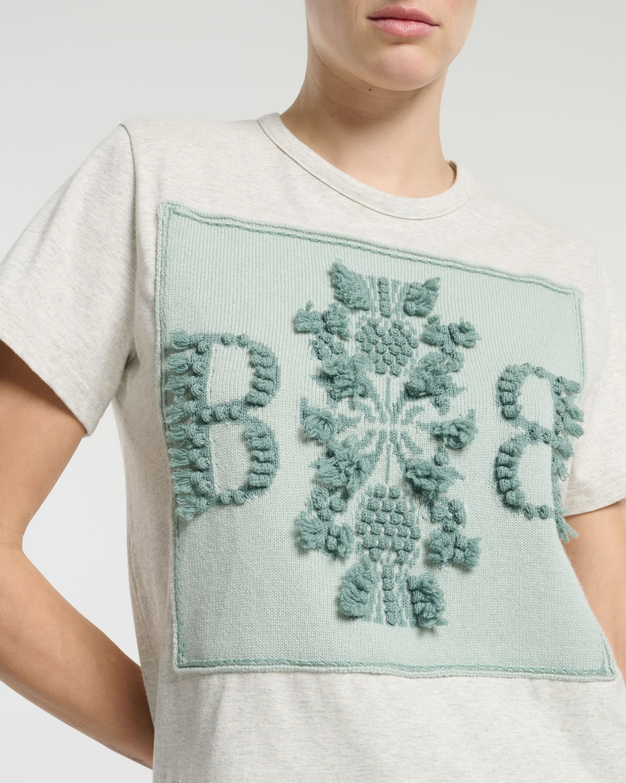 T-shirt with Barrie logo cashmere patch | Barrie - Barrie