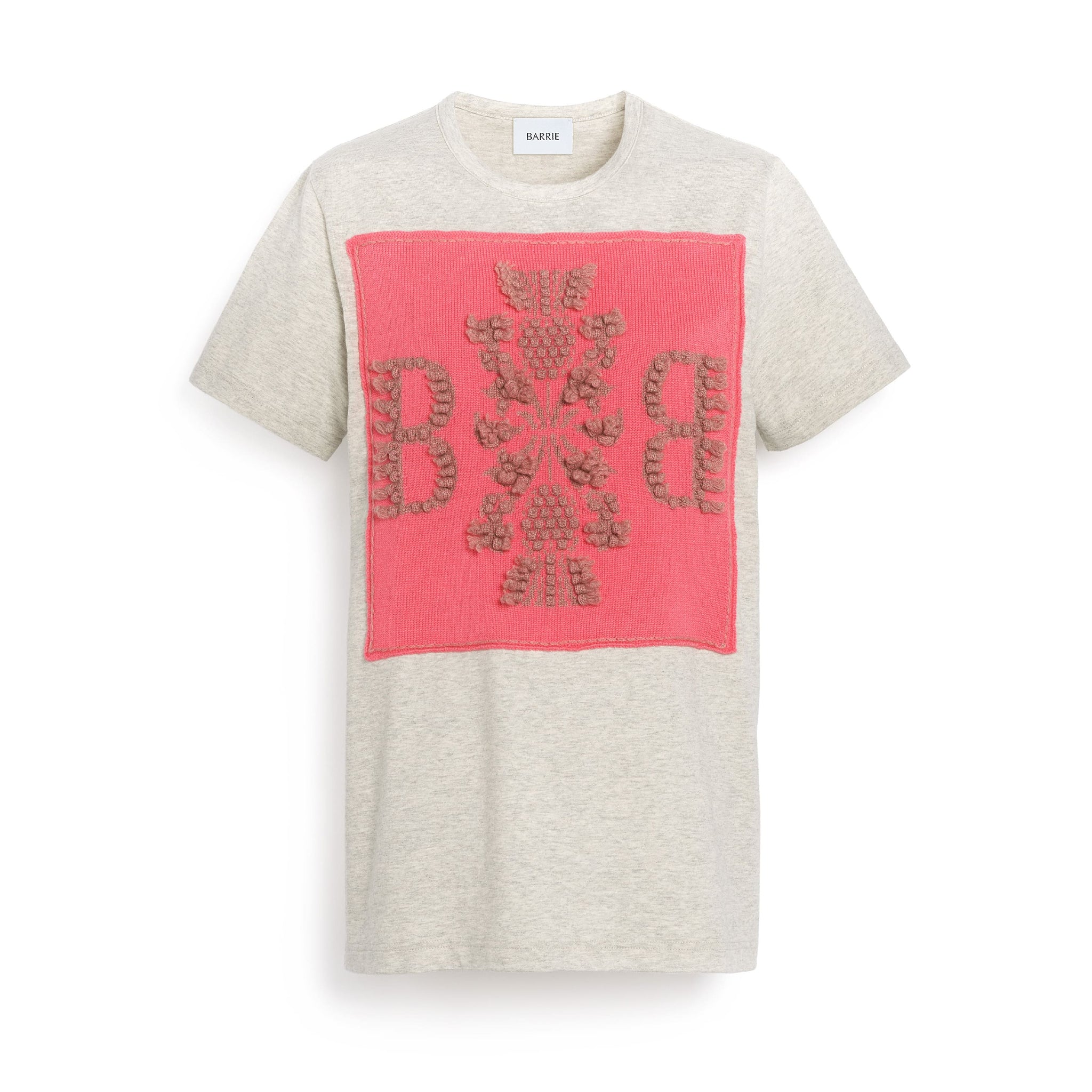 T-Shirt avec patch logo B en cachemire | Barrie - Barrie