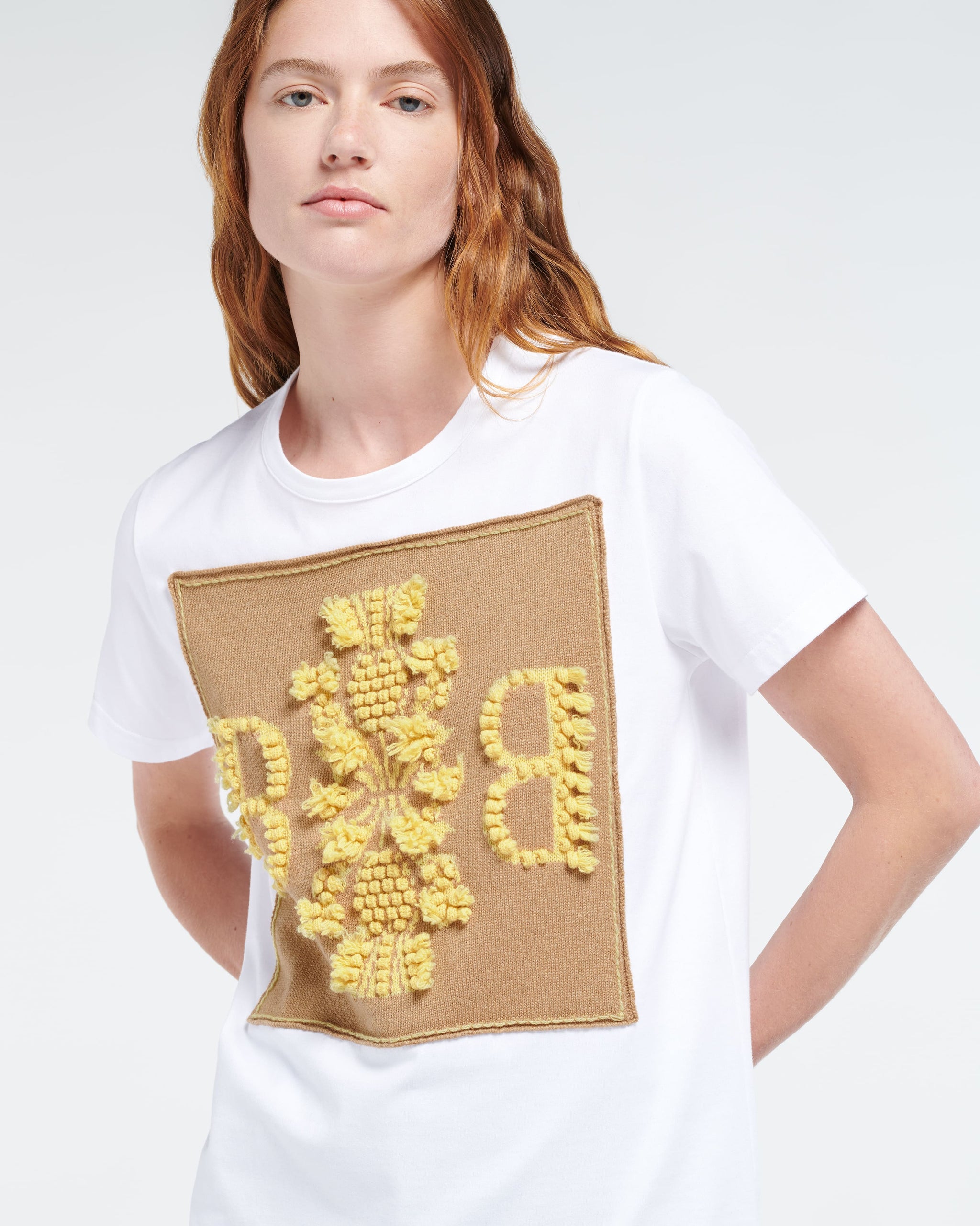 T-shirt with Barrie logo cashmere patch | Barrie - Barrie