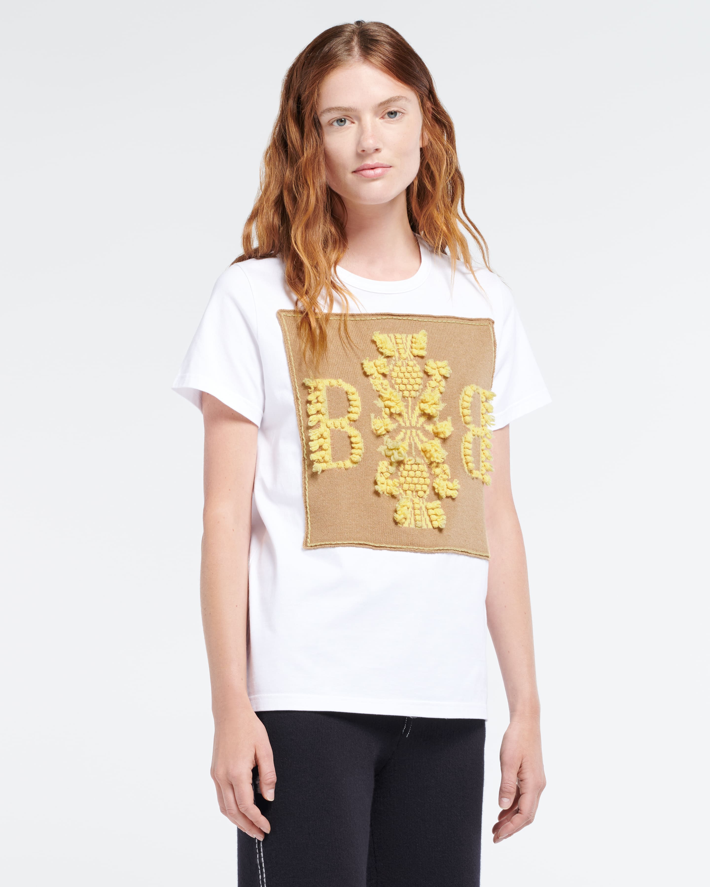T-shirt with Barrie logo cashmere patch