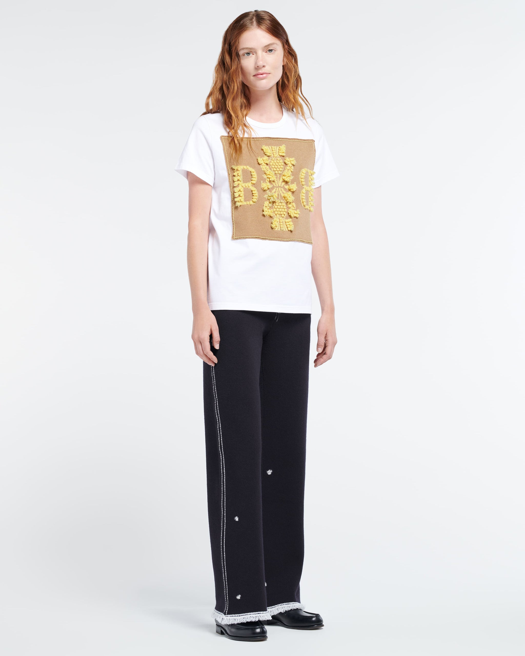 T-shirt with Barrie logo cashmere patch | Barrie - Barrie