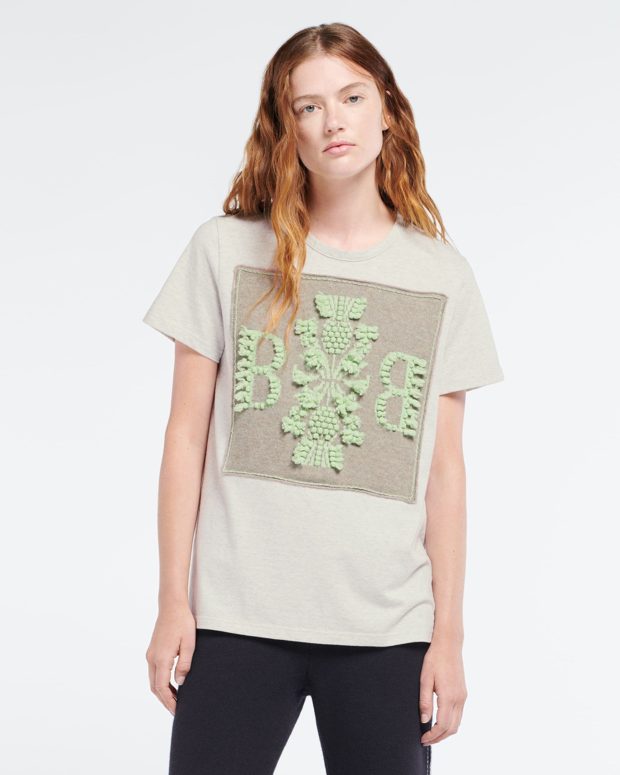 T-shirt with Barrie logo cashmere patch | Barrie - Barrie