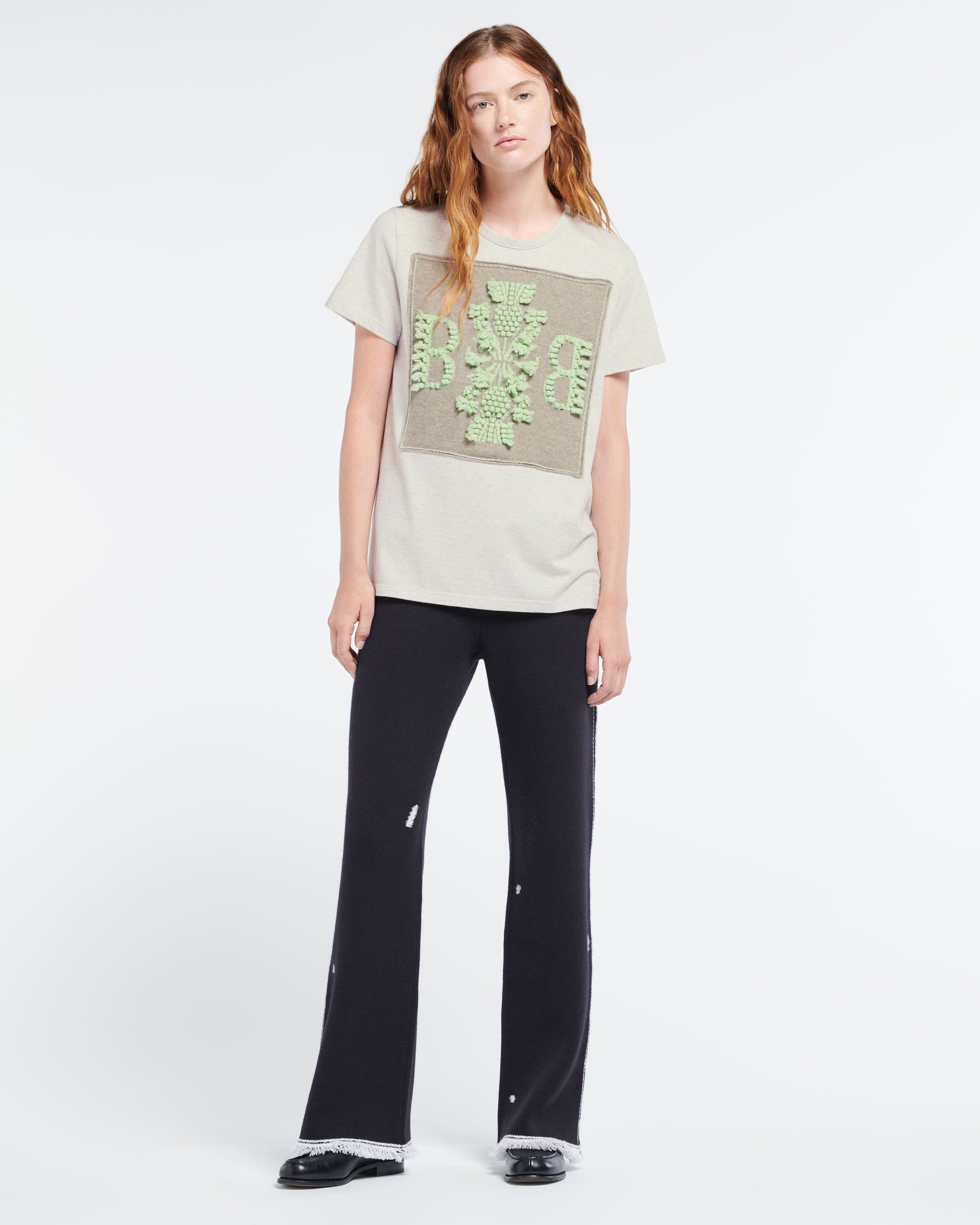 T-shirt with Barrie logo cashmere patch | Barrie - Barrie