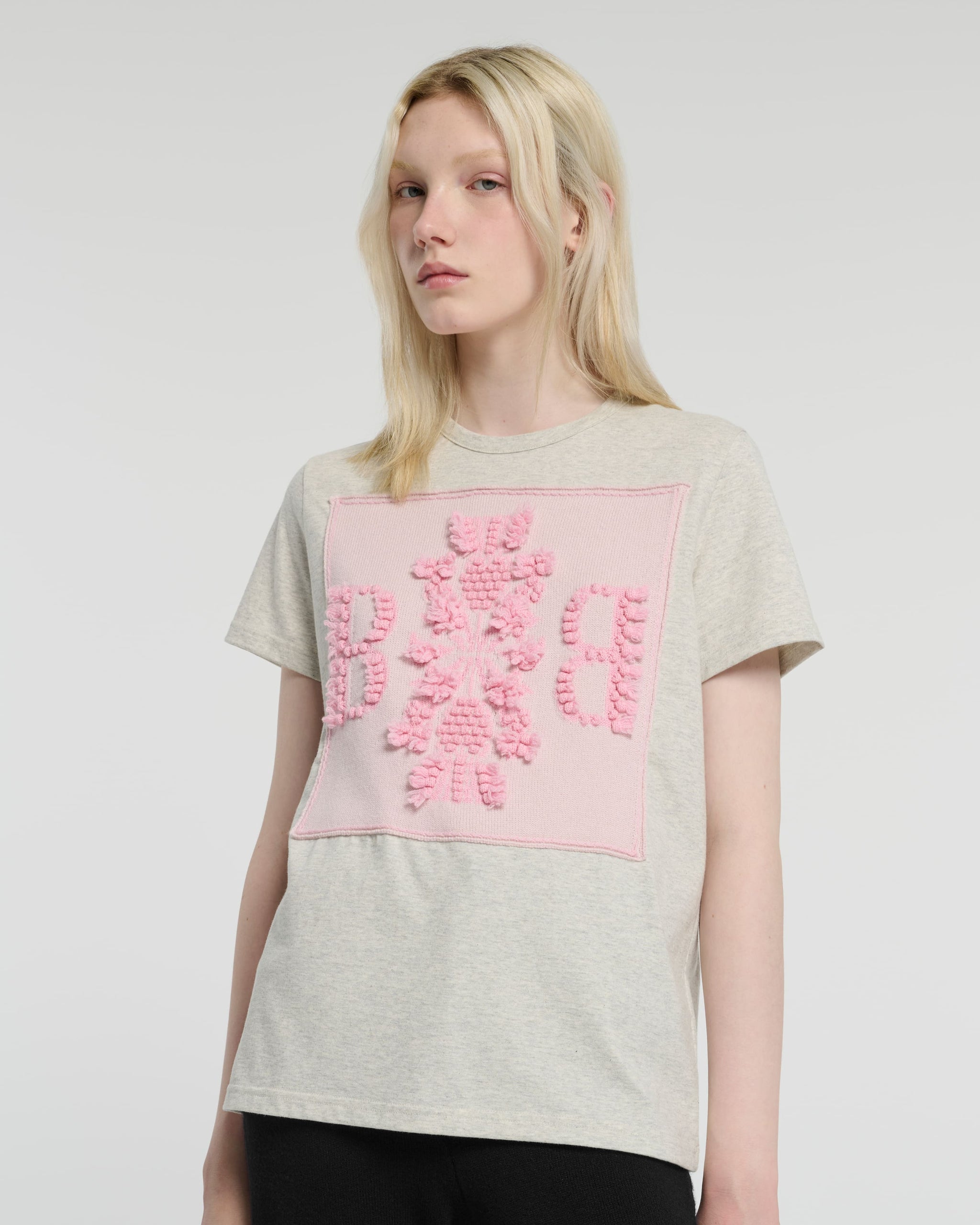 T-shirt with Barrie logo cashmere patch | Barrie - Barrie